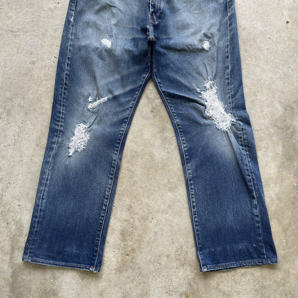 Levi's Vintage Levi’s 505 Big E THRASHED Jean Faded Denim Pants W34 Size US 34 / EU 50 - 4 Thumbnail