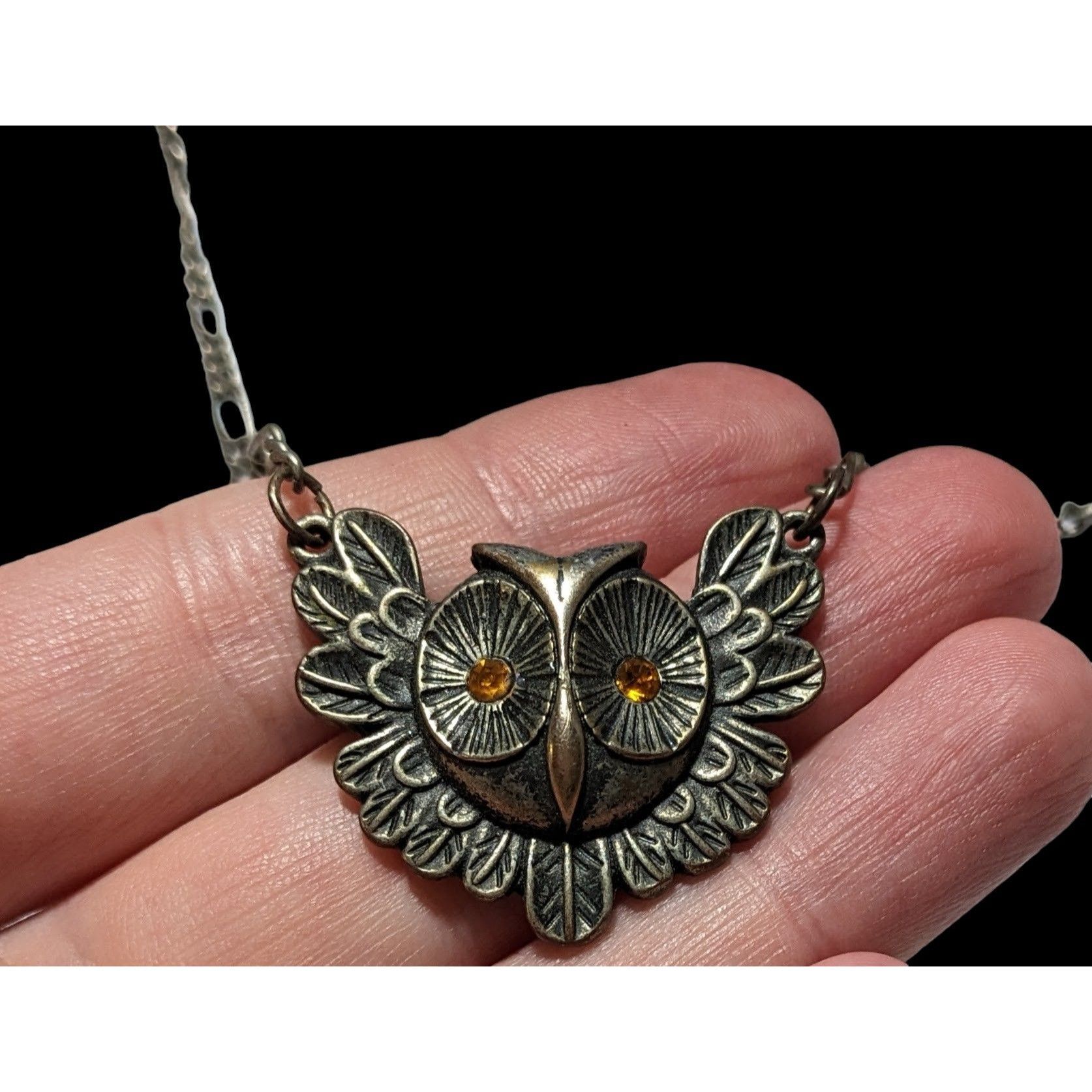Other Steampunk Golden Eye Owl Necklace Size ONE SIZE - 3 Thumbnail