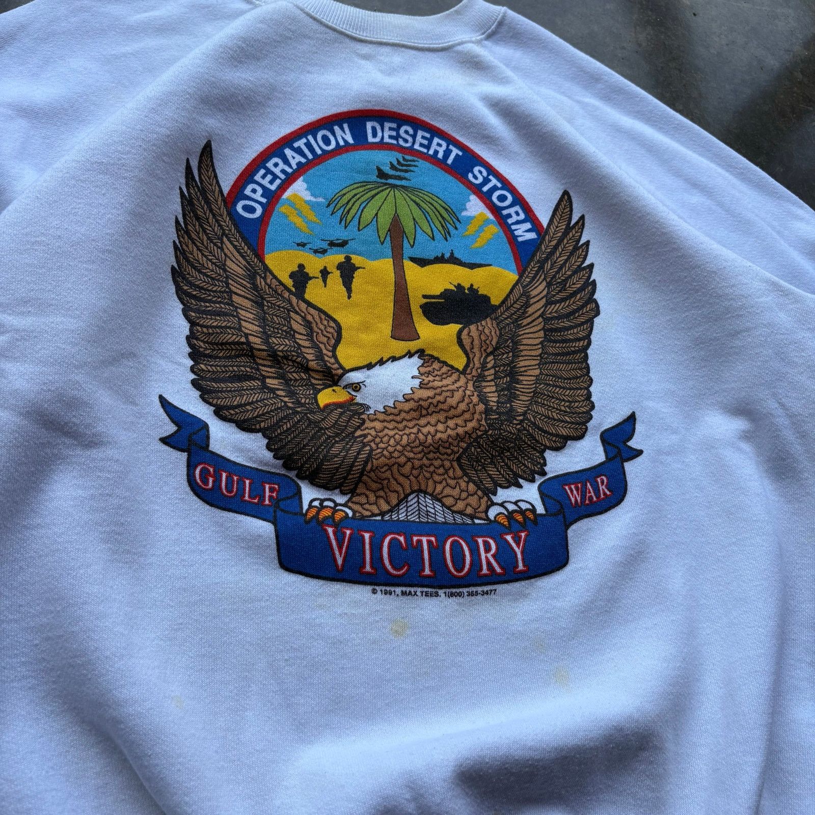 Hanes Vintage 90s Desert Storm Sweatshirt Size US XL / EU 56 / 4 - 2 Thumbnail