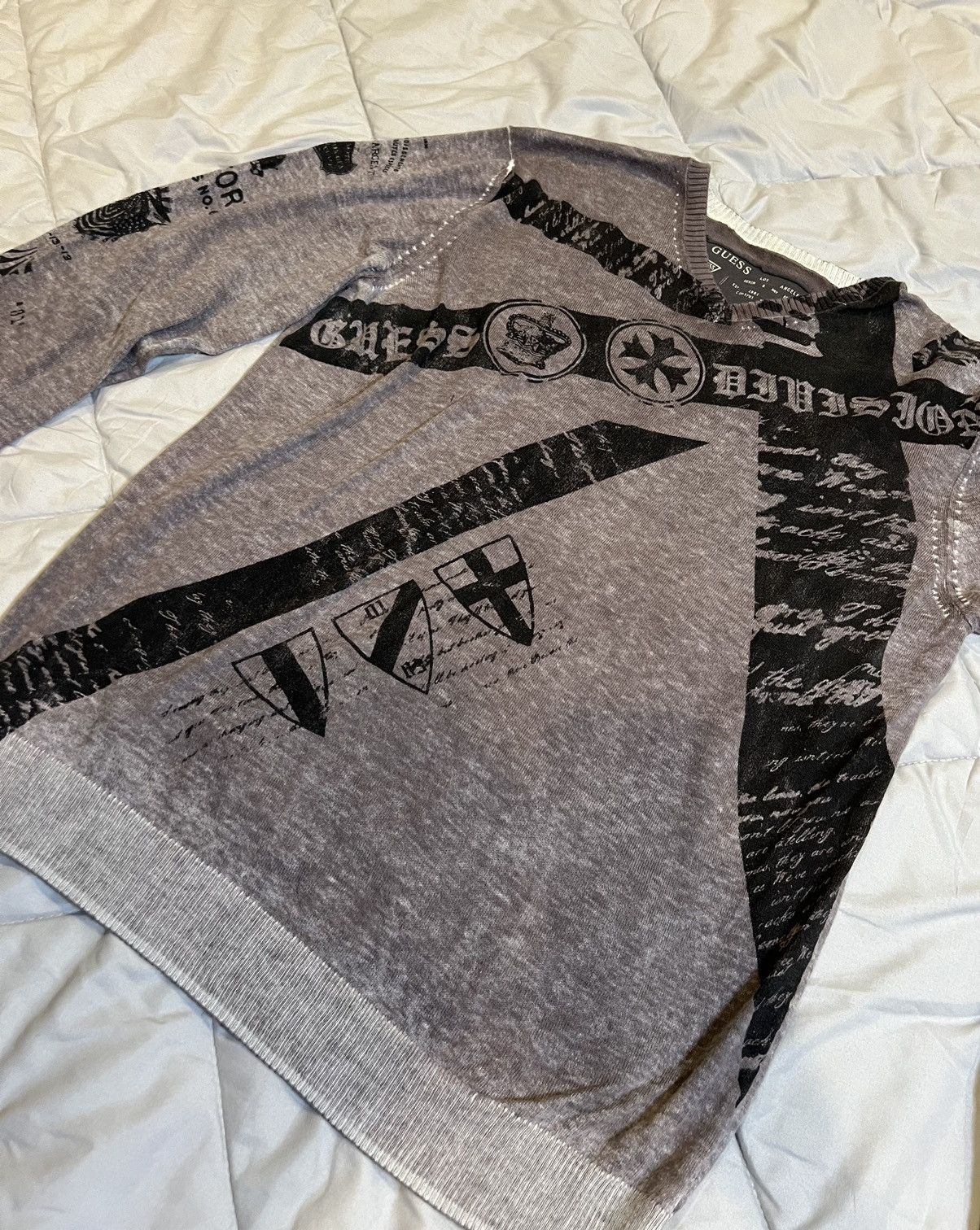 Guess Guess Los Angeles Sweater Black Graphic Size US L / EU 52-54 / 3 - 3 Thumbnail