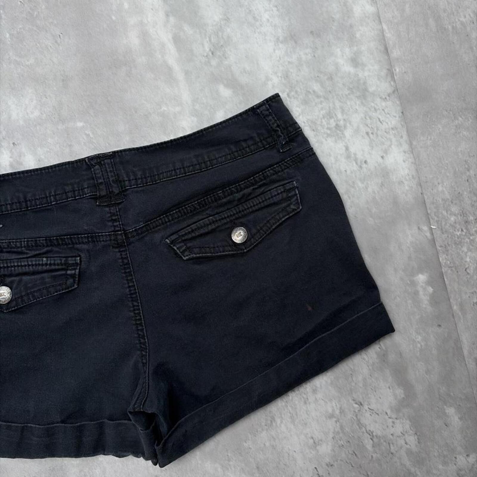 Aeropostale Y2K Black Aeropostale Grunge Gothic Mini Skater Shorts Size 27" / US 4 / IT 40 - 3 Thumbnail