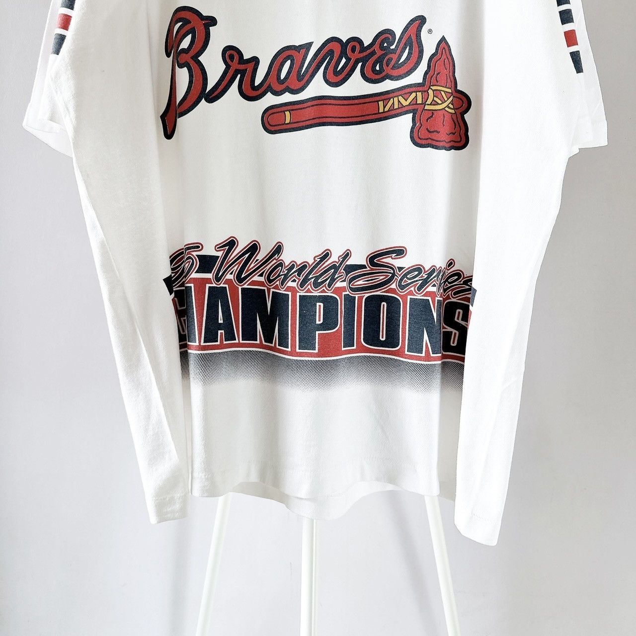 Salem Sportswear × Vintage 90s Atlanta Braves MLB t-shirt/ XL Size US L / EU 52-54 / 3 - 3 Thumbnail