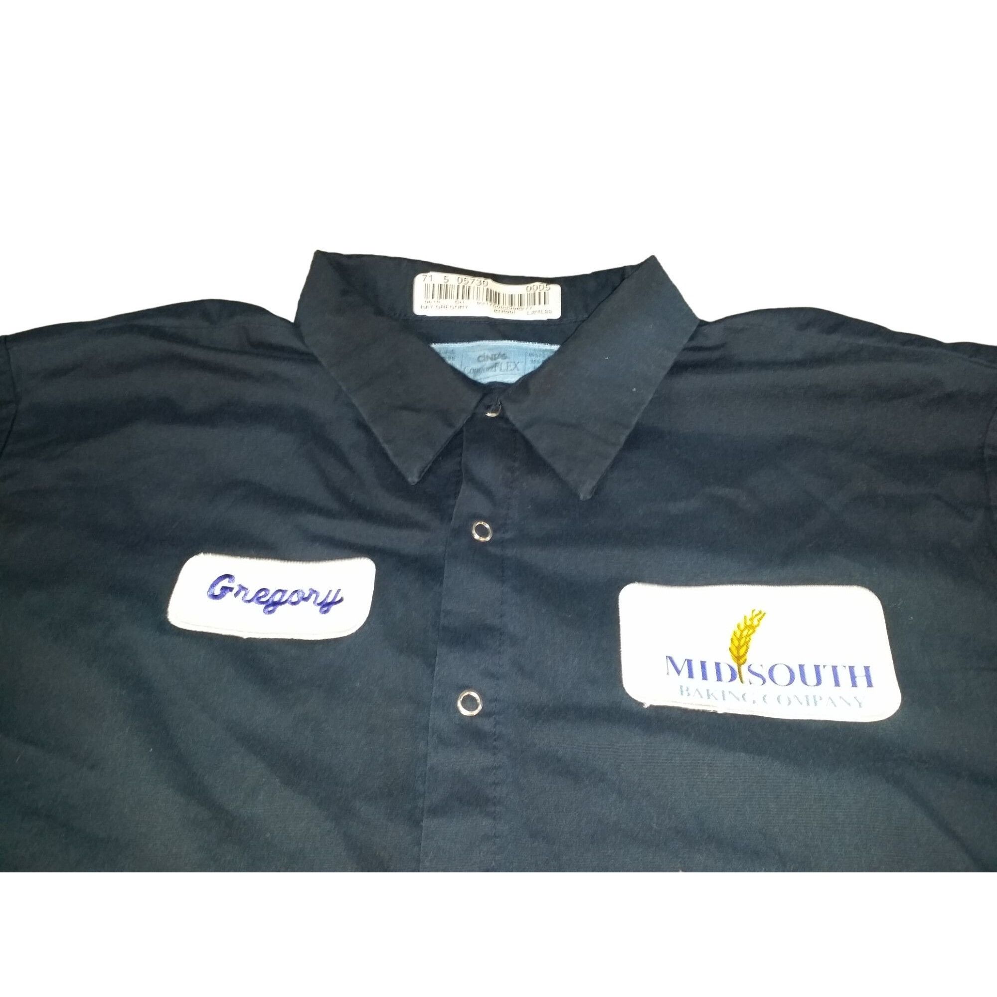 Cintas Cintas ComfortFlex Button Up Shirt Men Sz XXL Blue Mid South Size US XXL / EU 58 / 5 - 2 Thumbnail
