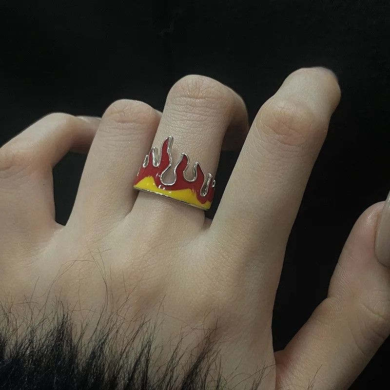 Jewelry × Vintage Retro Flame Ring Size ONE SIZE - 1 Thumbnail