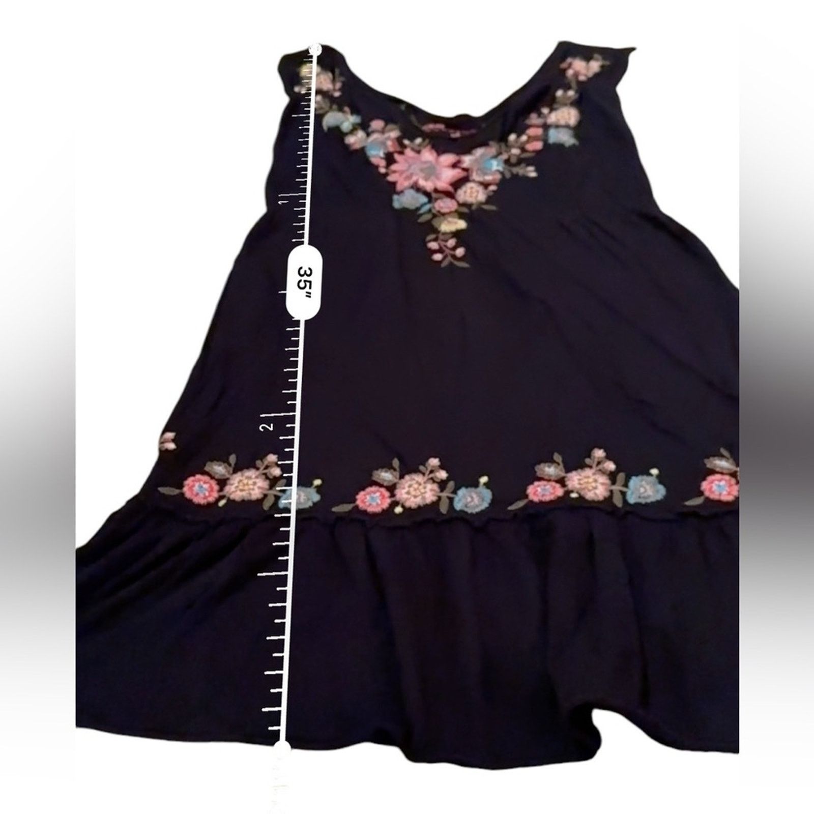 Johnny Was Johnny Was Black Multicolor Floral Embroidery Tunic Top Size S / US 4 / IT 40 - 12 Thumbnail