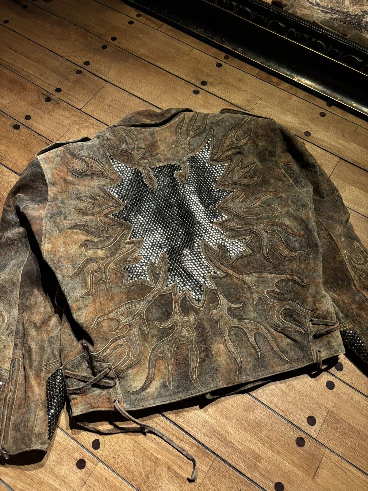 Vintage Vintage Distressed “Hide out Leather Jackson hole” Jacket. Size US XL / EU 56 / 4 - 4 Thumbnail