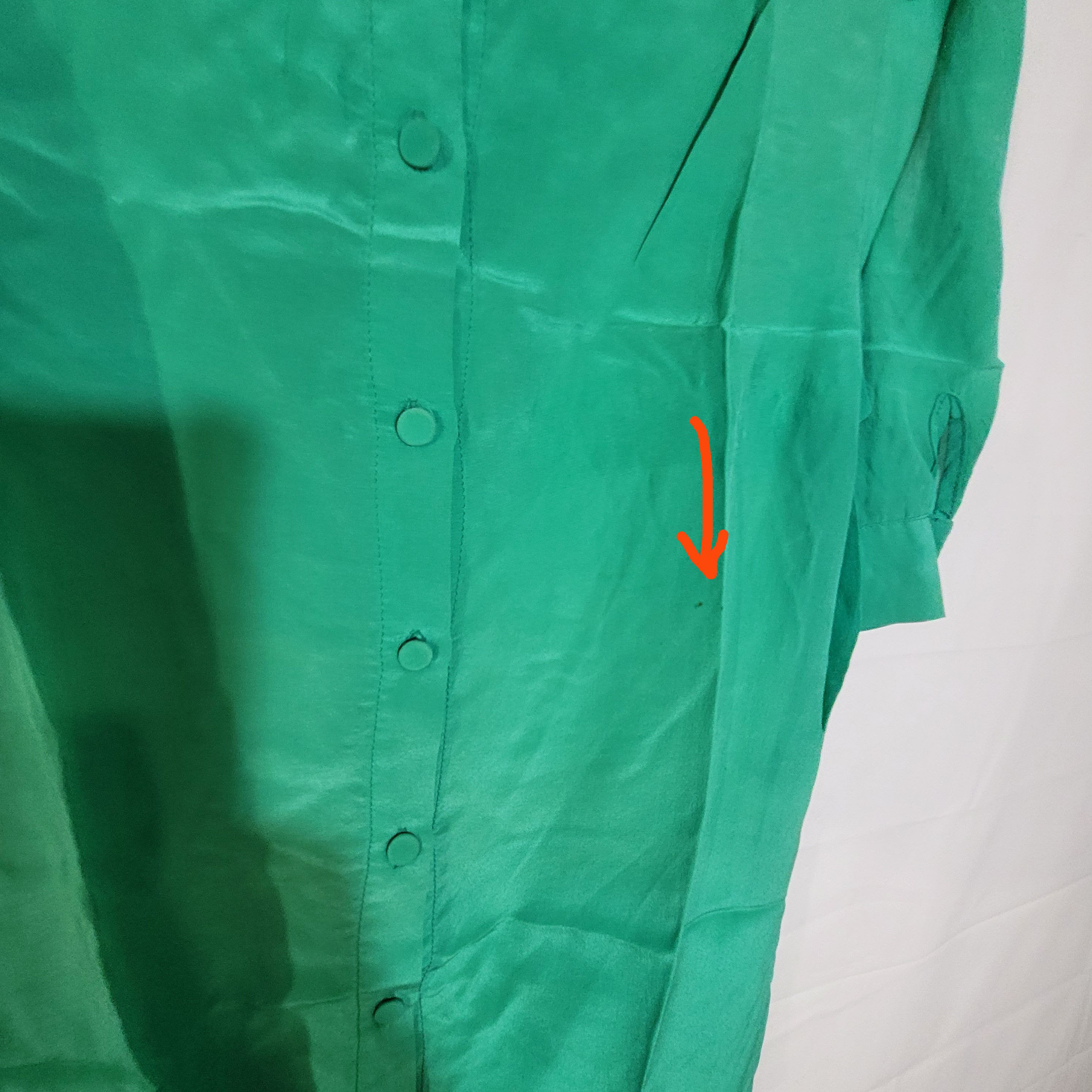 Other Women's 100% Silk Short Sleeve Top Button-Up Shirt SCE216 Size S / US 4 / IT 40 - 3 Thumbnail