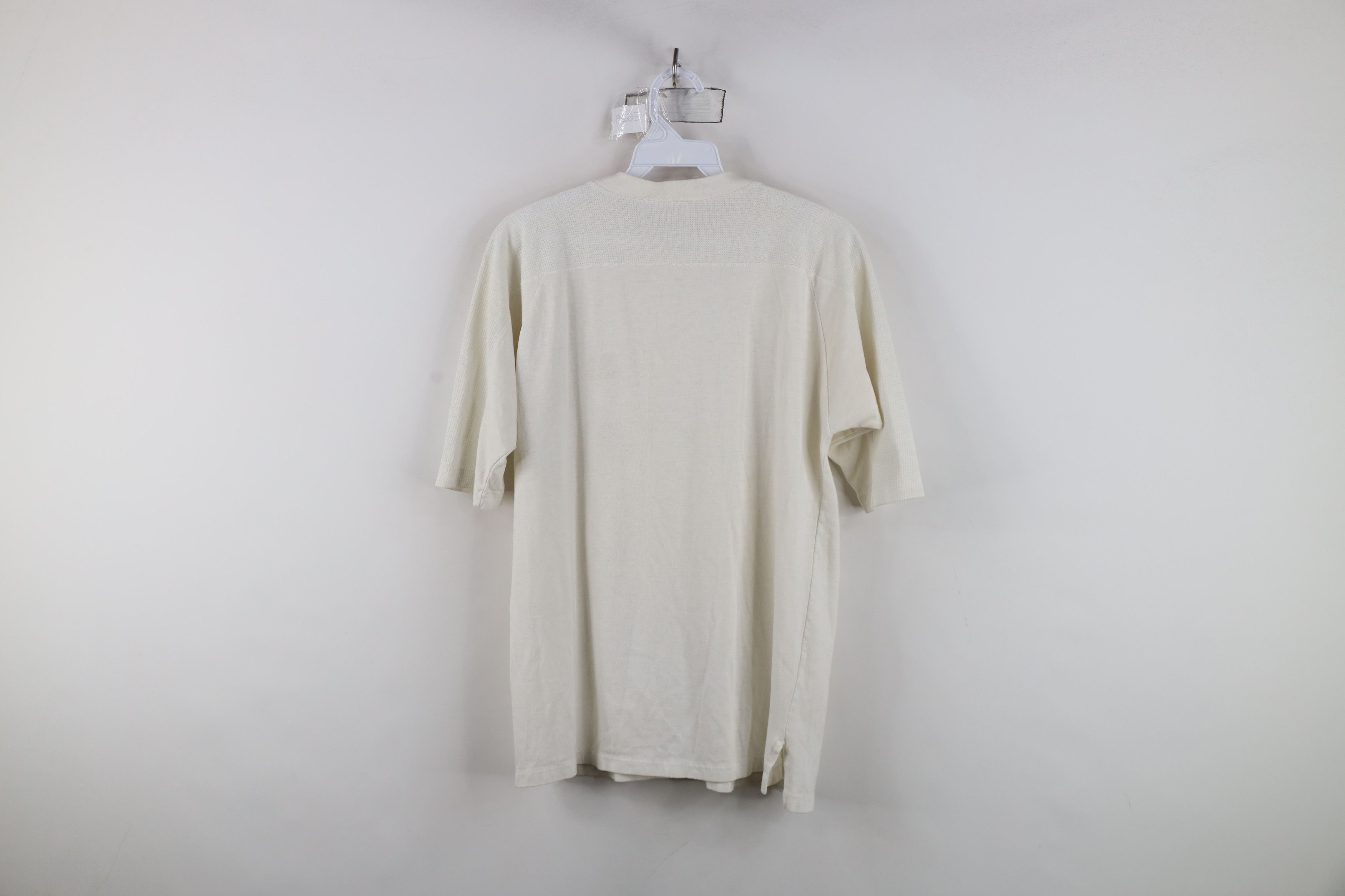 Vintage Vintage 70s College Mesh Henley Jersey T-Shirt White USA Size US M / EU 48-50 / 2 - 14 Thumbnail