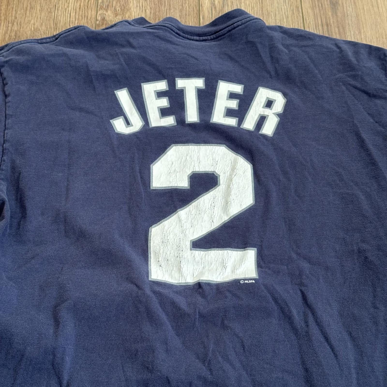 Majestic Vintage 90s Derek Jeter New York Yankees Majestic Shirt Size US XL / EU 56 / 4 - 4 Thumbnail