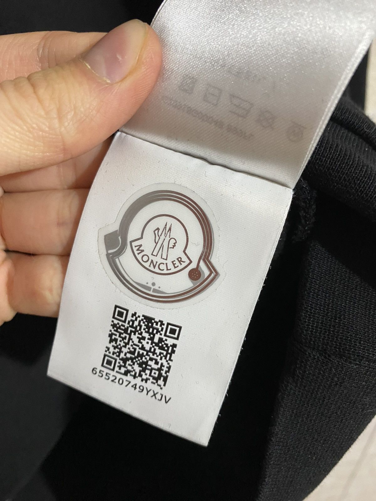 Moncler Black Sweatshirt Big Logo Size X-large