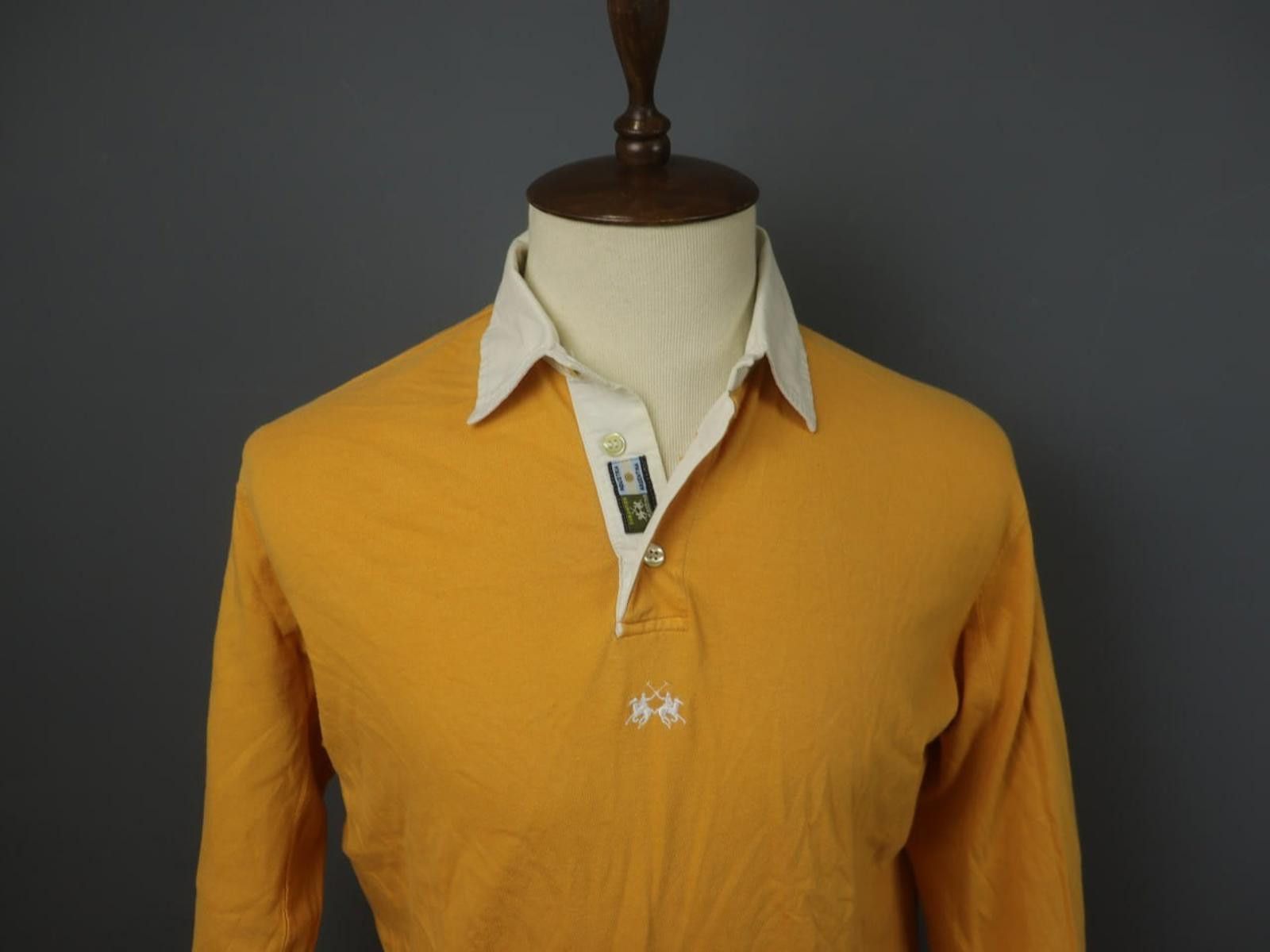 La Martina LA MARTINA Yellow Cotton Collared Popover Polo Shirt Size L Size US L / EU 52-54 / 3 - 12 Thumbnail