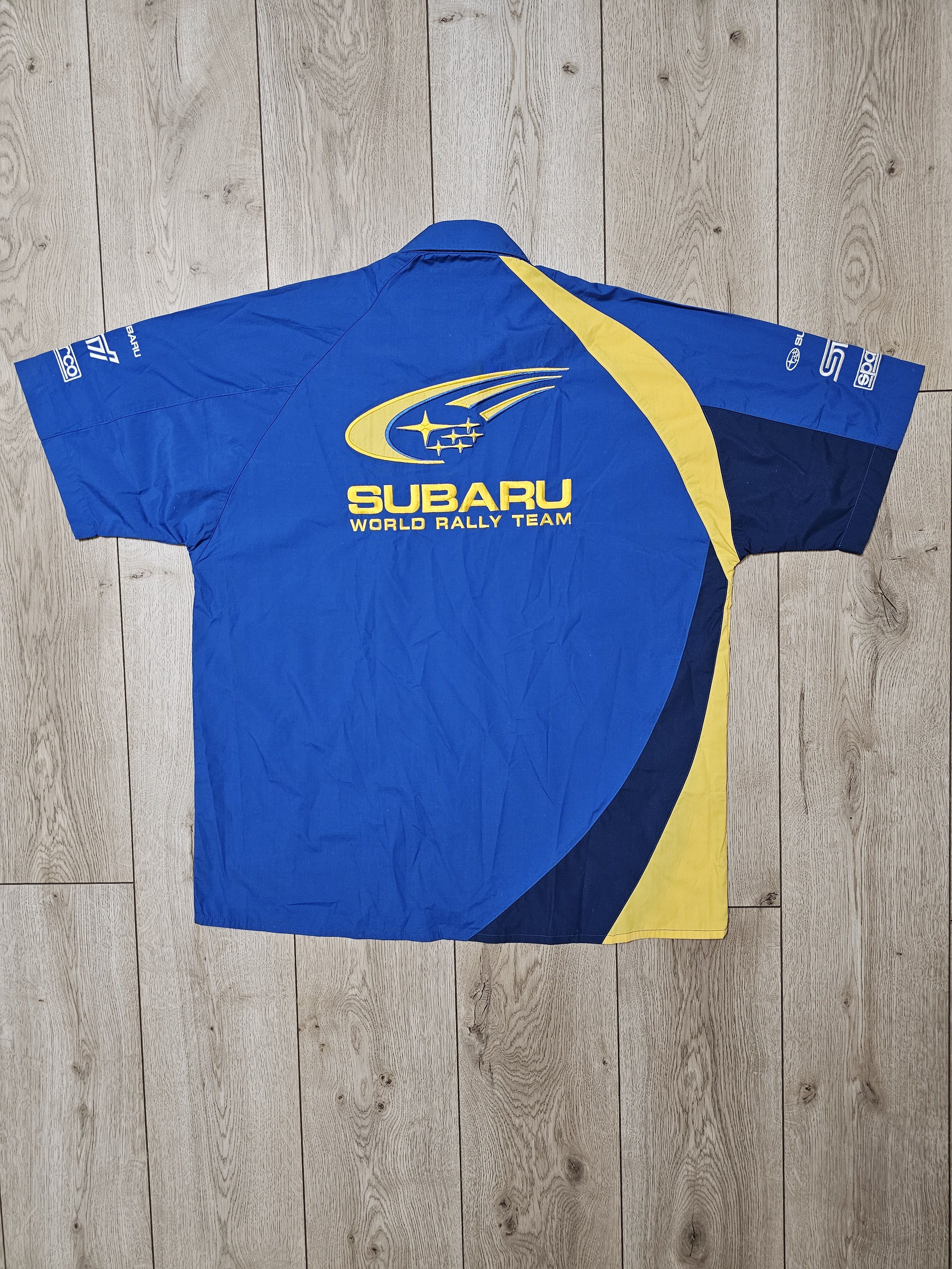 Vintage Subaru World Rally Team Button Up Racing Shirt | Grailed