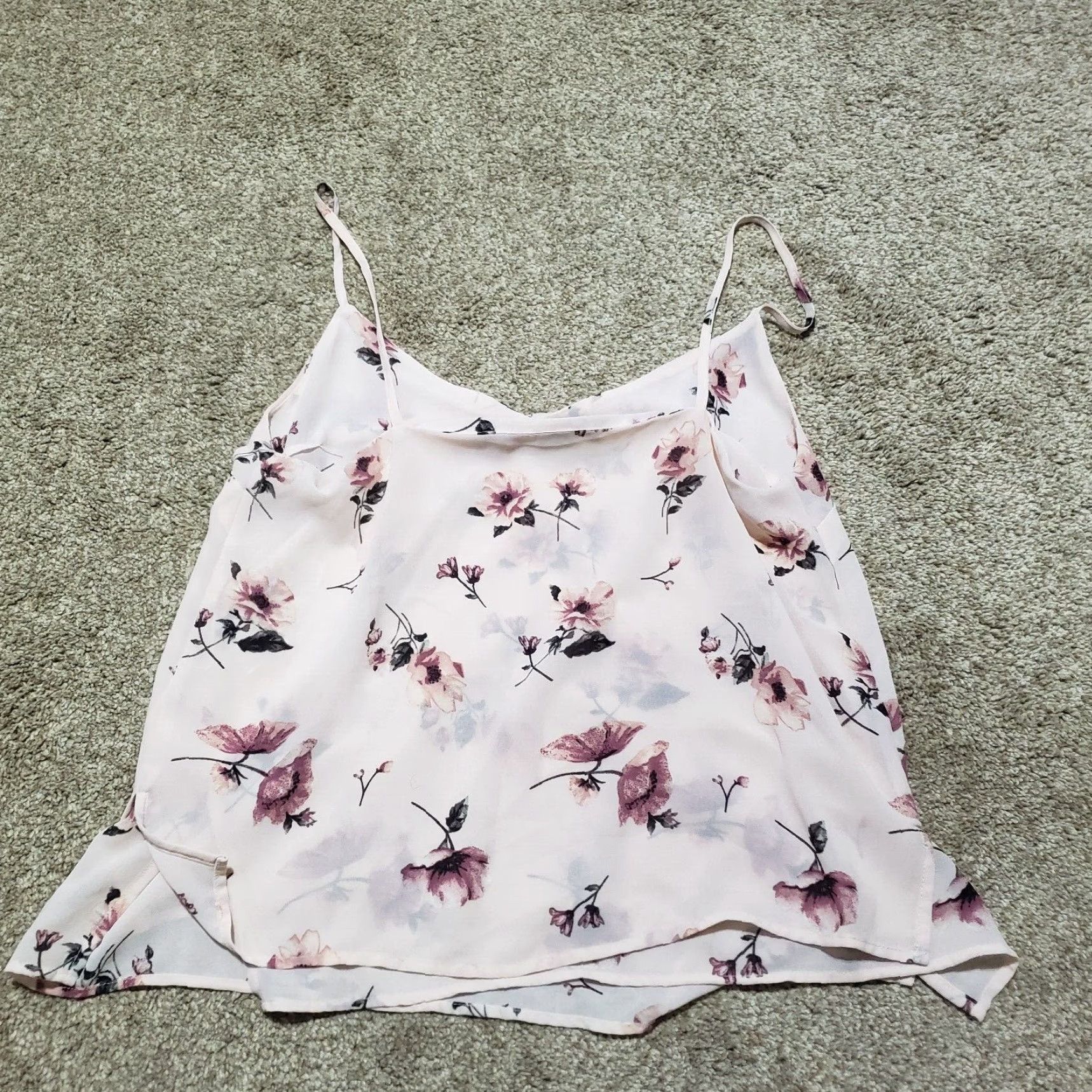 Forever 21 FOREVER 21 Shirt Tank Womens S Multicolor Floral Cami Crop Top Spaghetti V-Neck Cropped Summer Casual Women’s Small Night? Size S / US 4 / IT 40 - 5 Thumbnail