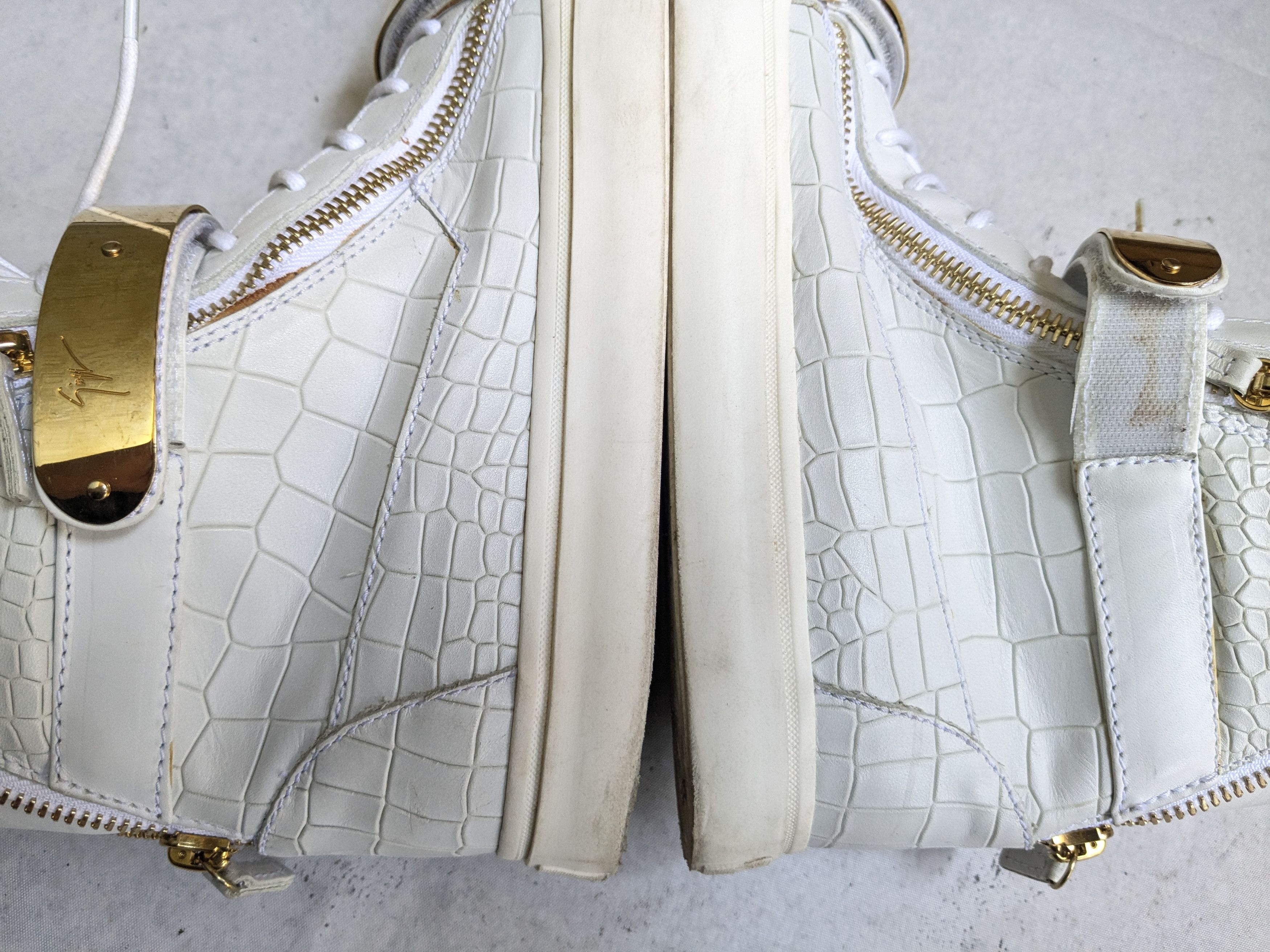 Giuseppe Zanotti Giuseppe Zanotti Sneakers White Gold 10 43 High Tops Size US 10 / EU 43 - 11 Thumbnail