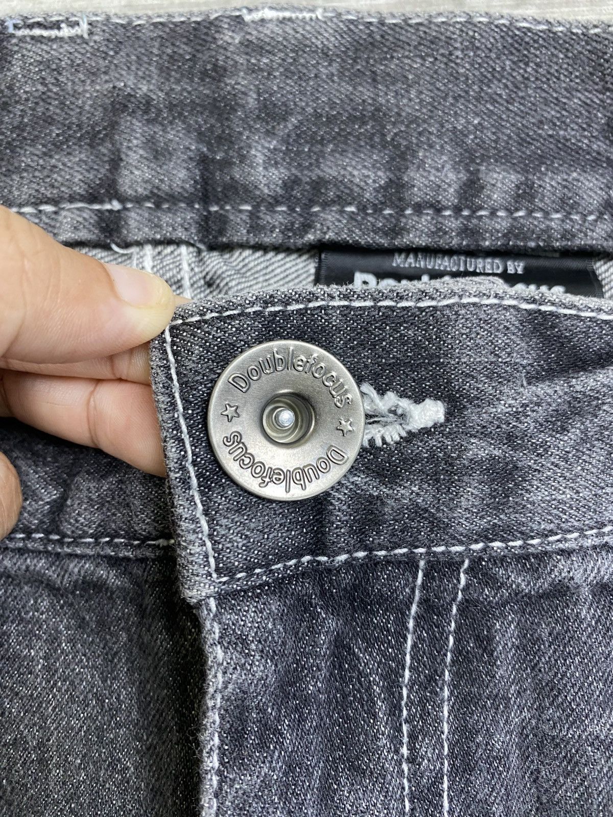 If Six Was Nine Vintage Doublefocus Washed Grey 3/4 Denim Pants Size US 34 / EU 50 - 11 Thumbnail