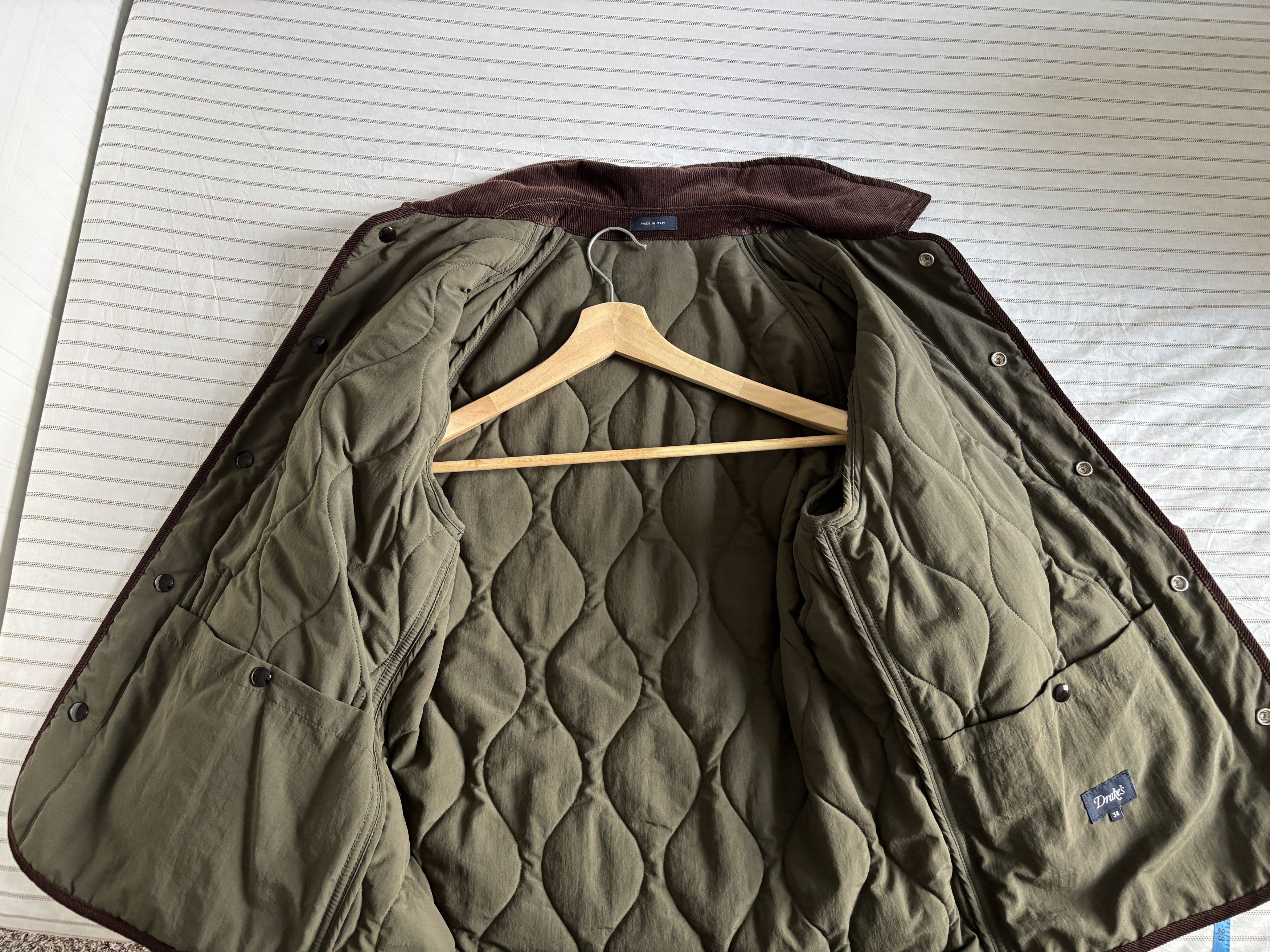 Drake's Drake's Olive Quilted Nylon Jacket Size 38 Size US M / EU 48-50 / 2 - 10 Thumbnail