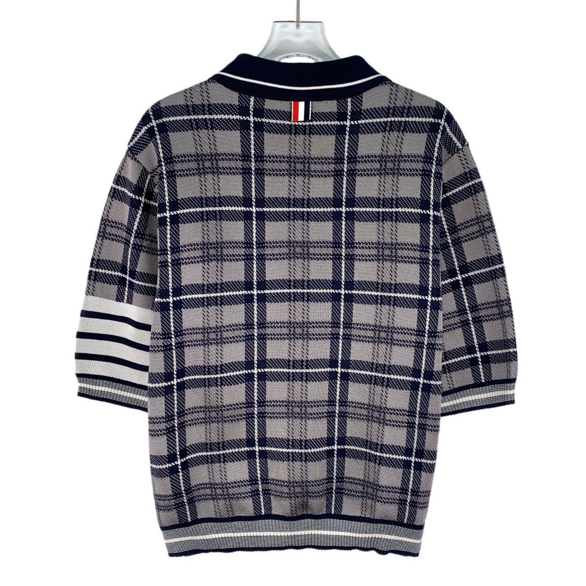 Thom Browne Thom Browne Plaid Silk Lapel Short Sleeve Polo Shirt K26WX Size US L / EU 52-54 / 3 - 2 Thumbnail