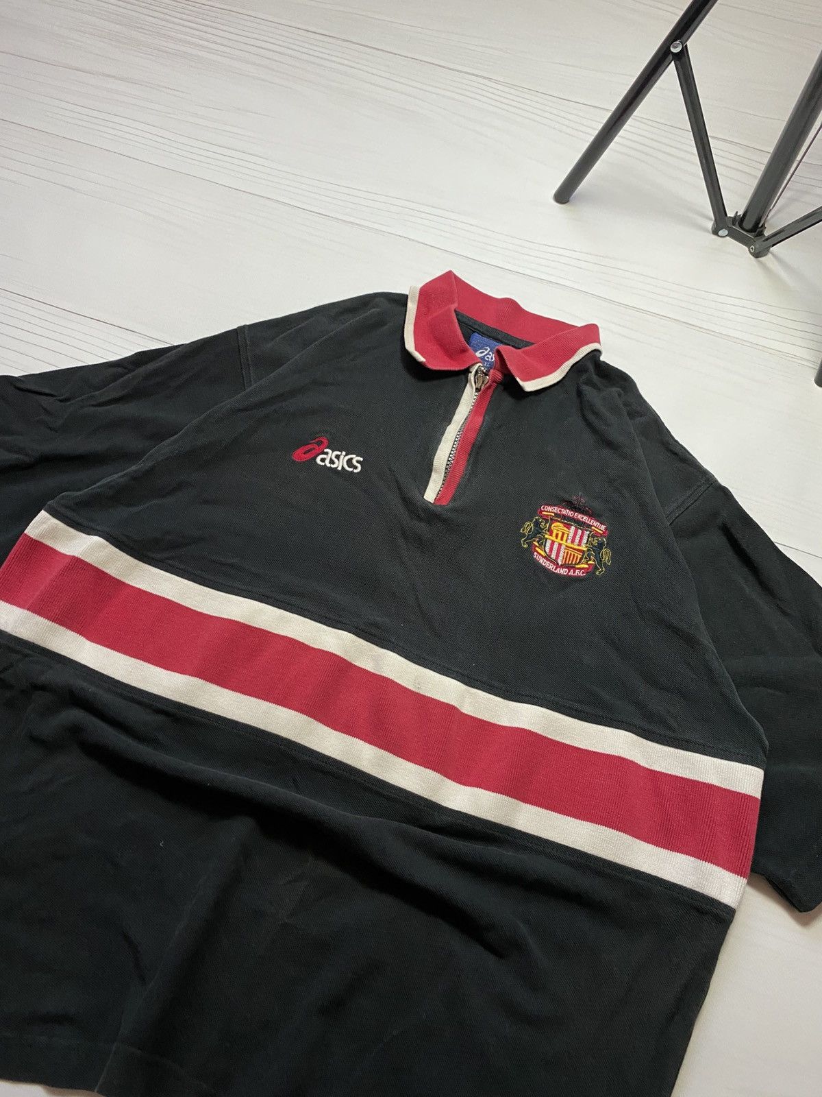 Asics × Vintage Vintage Sanderland AFC quarter zip training polo t shirt Size US XL / EU 56 / 4 - 14 Thumbnail