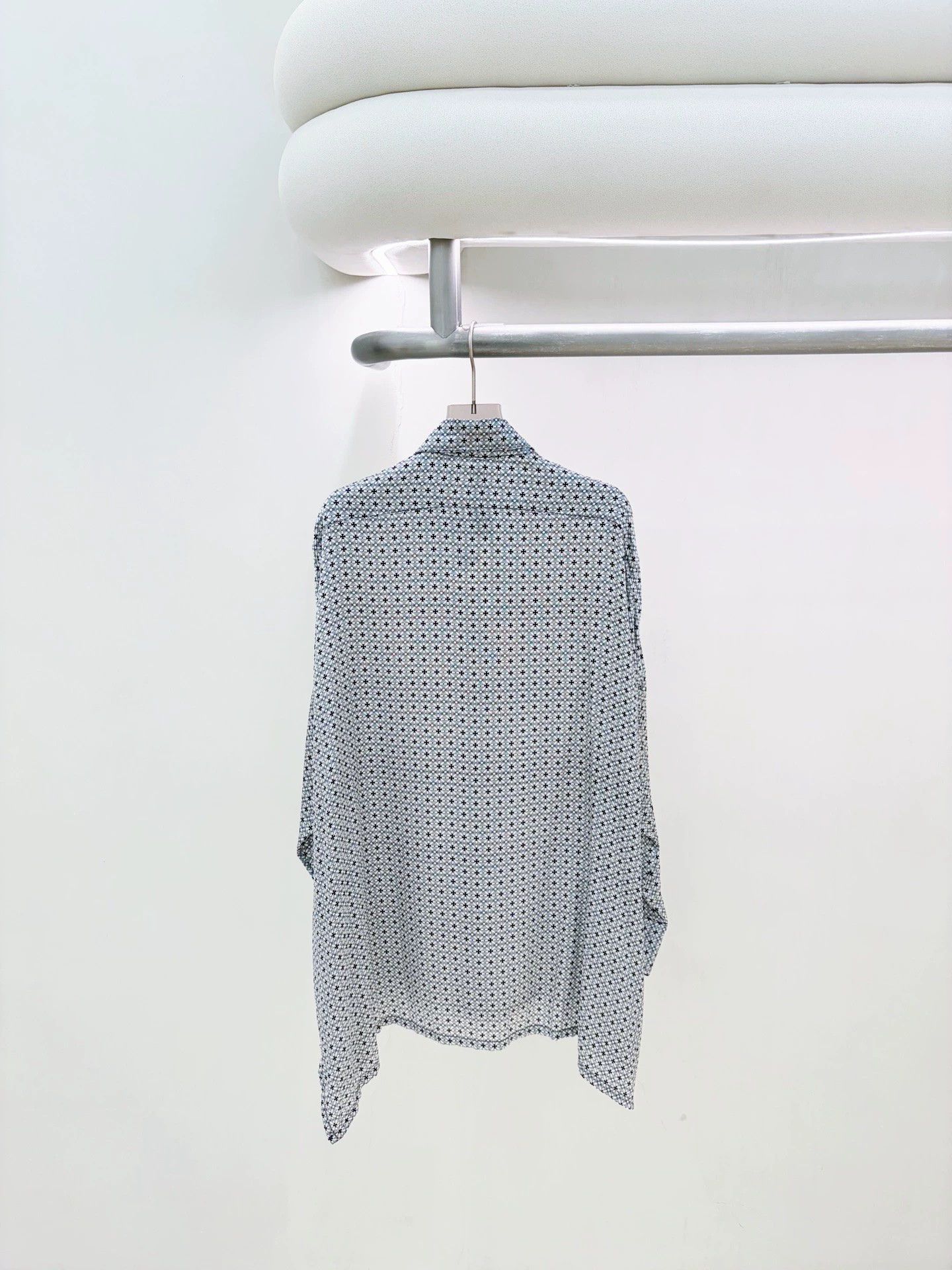Chrome Hearts Chrome Hearts Gray Allover Print Silk Shirt 99 New S Size S / US 4 / IT 40 - 2 Thumbnail