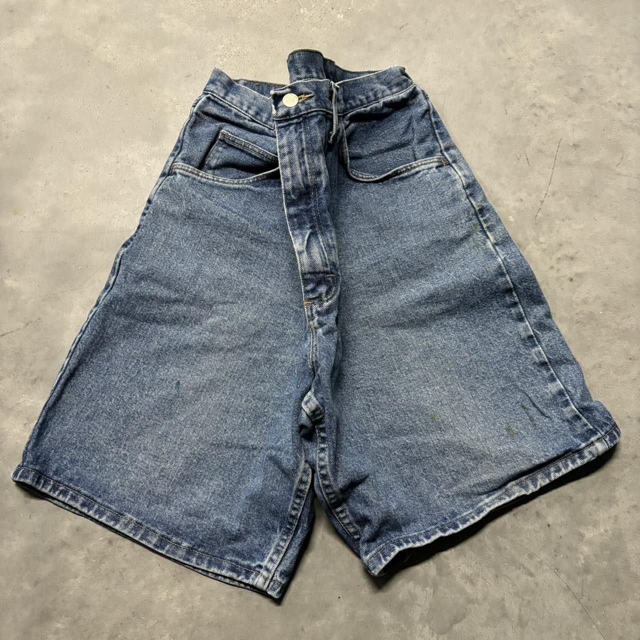 Japanese Brand × Vintage Crazy Vintage Y2K/2000s Grunge Skater Essential Denim Jean Shorts Jorts! Size US 36 / EU 52 - 1 Thumbnail