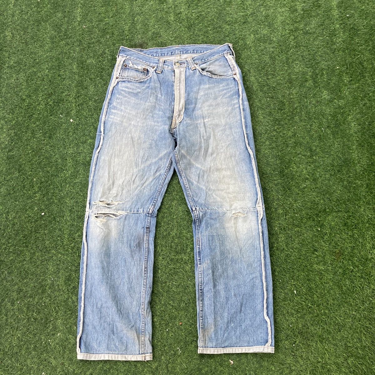 If Six Was Nine × Japanese Brand BLUE WAY DISTRESSED JEANS Size US 32 / EU 48 - 1 Thumbnail