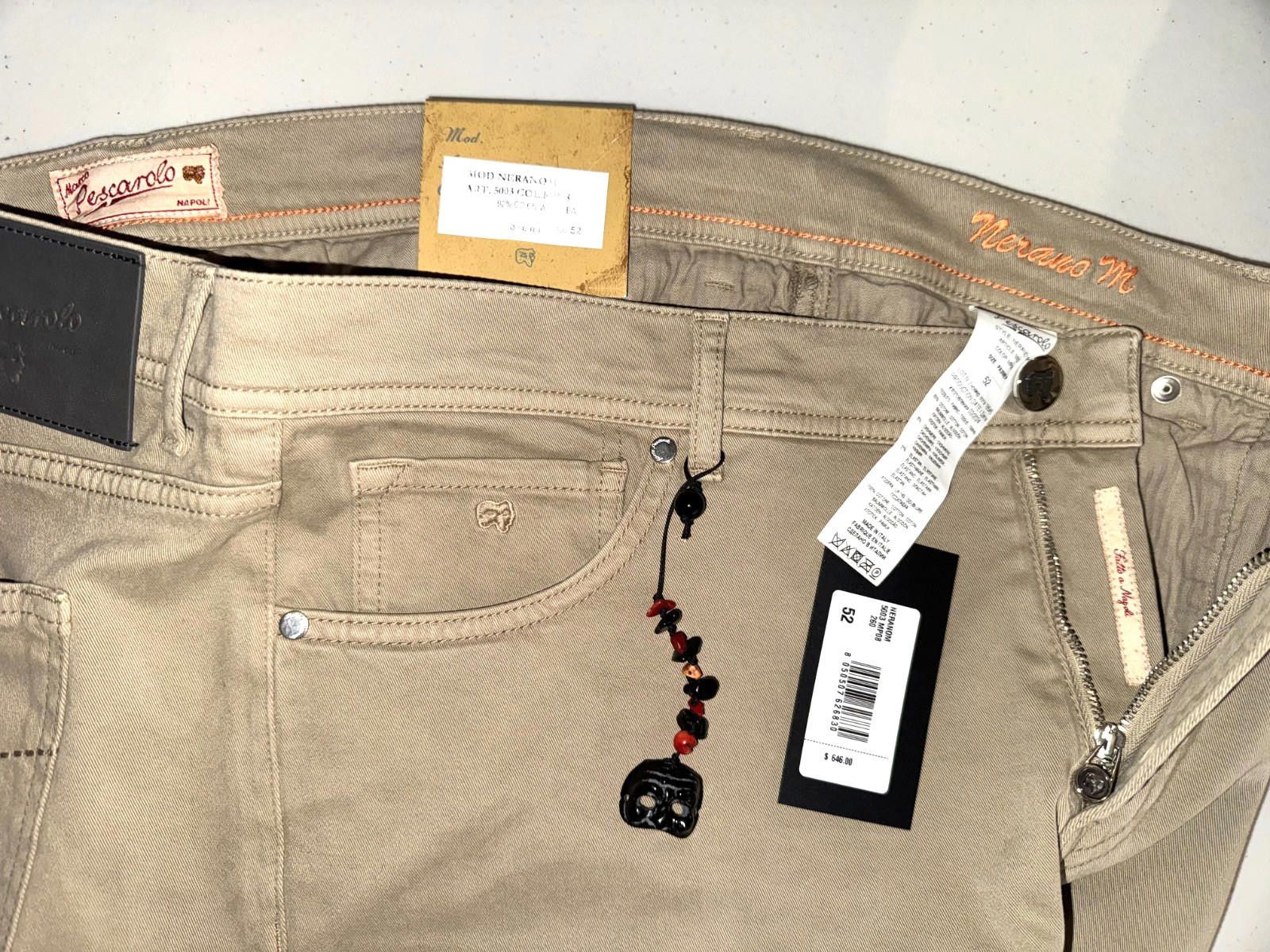 Marco Pescarolo MARCO PESCAROLO CASHMERE COTTON CHINO PANTS SIZE 36 US 52 IT Size 36R - 3 Thumbnail