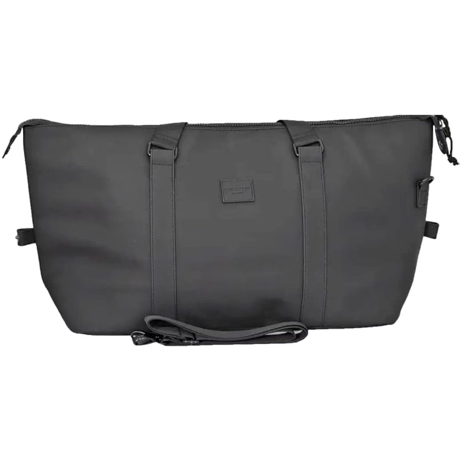 Vintage Duchamp London Black Rubberized Duffle Bag Duffle Army Camouflage USB Strap & Laptop Sleeve 28in 13in 8in Unisex Adults XL Black Navy/Black Size ONE SIZE - 2 Thumbnail