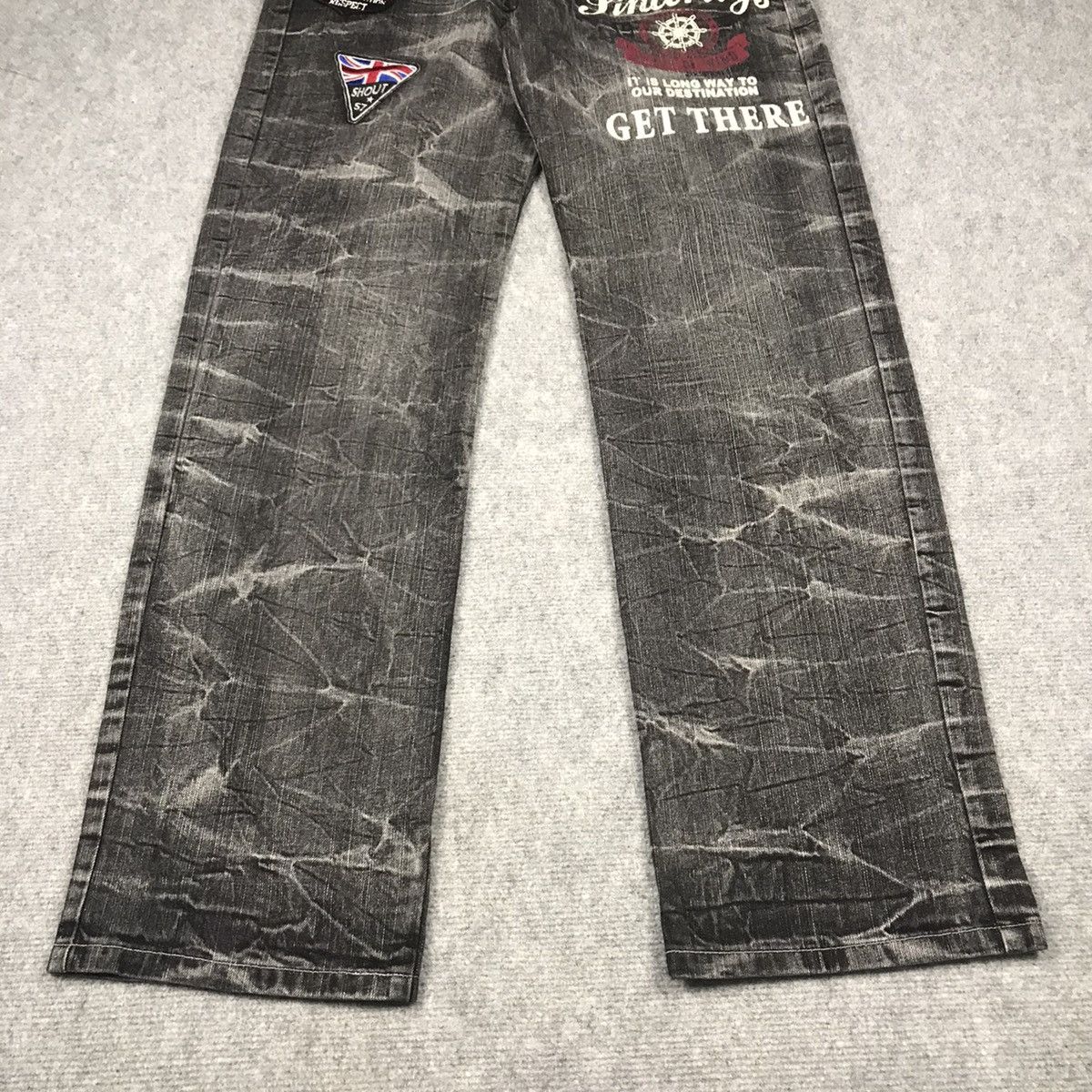 Japanese Brand BLACK FADED DENIM BELUXE CREATE BAGGY DENIM PANTS 136 Size US 32 / EU 48 - 2 Thumbnail