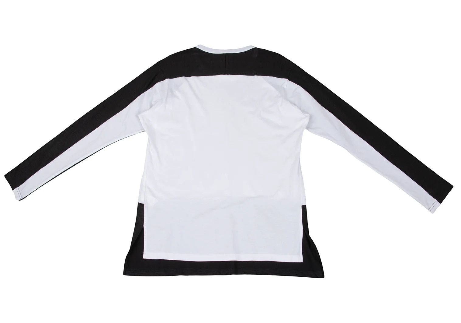 Jean Paul Gaultier Cotton and Ramie Raglan Cut Sewn Top in Black and White Size US M / EU 48-50 / 2 - 10 Thumbnail