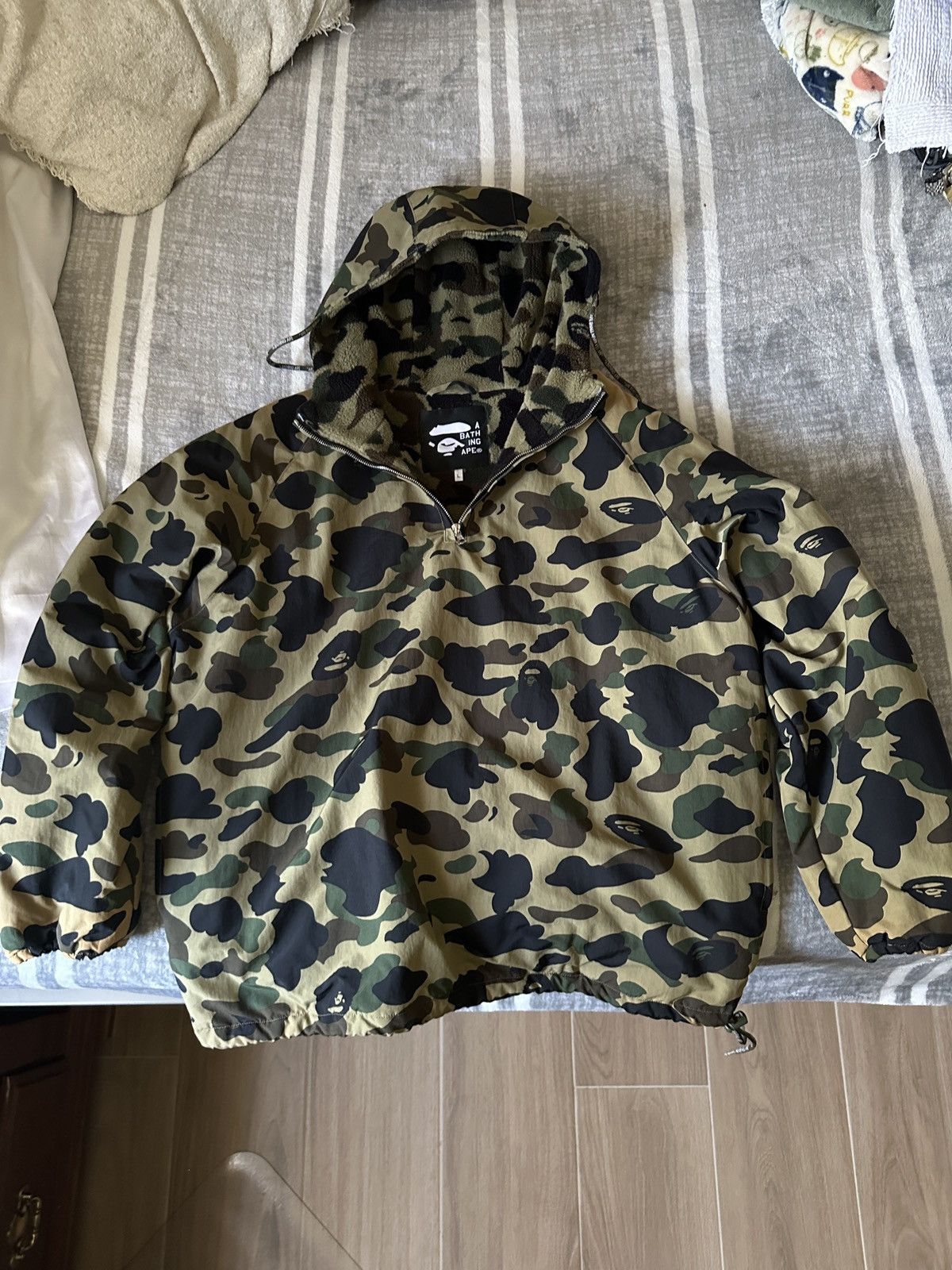 Bape Bape fleece lined Quarter Zip - OG Nigo era Size US L / EU 52-54 / 3 - 1 Thumbnail