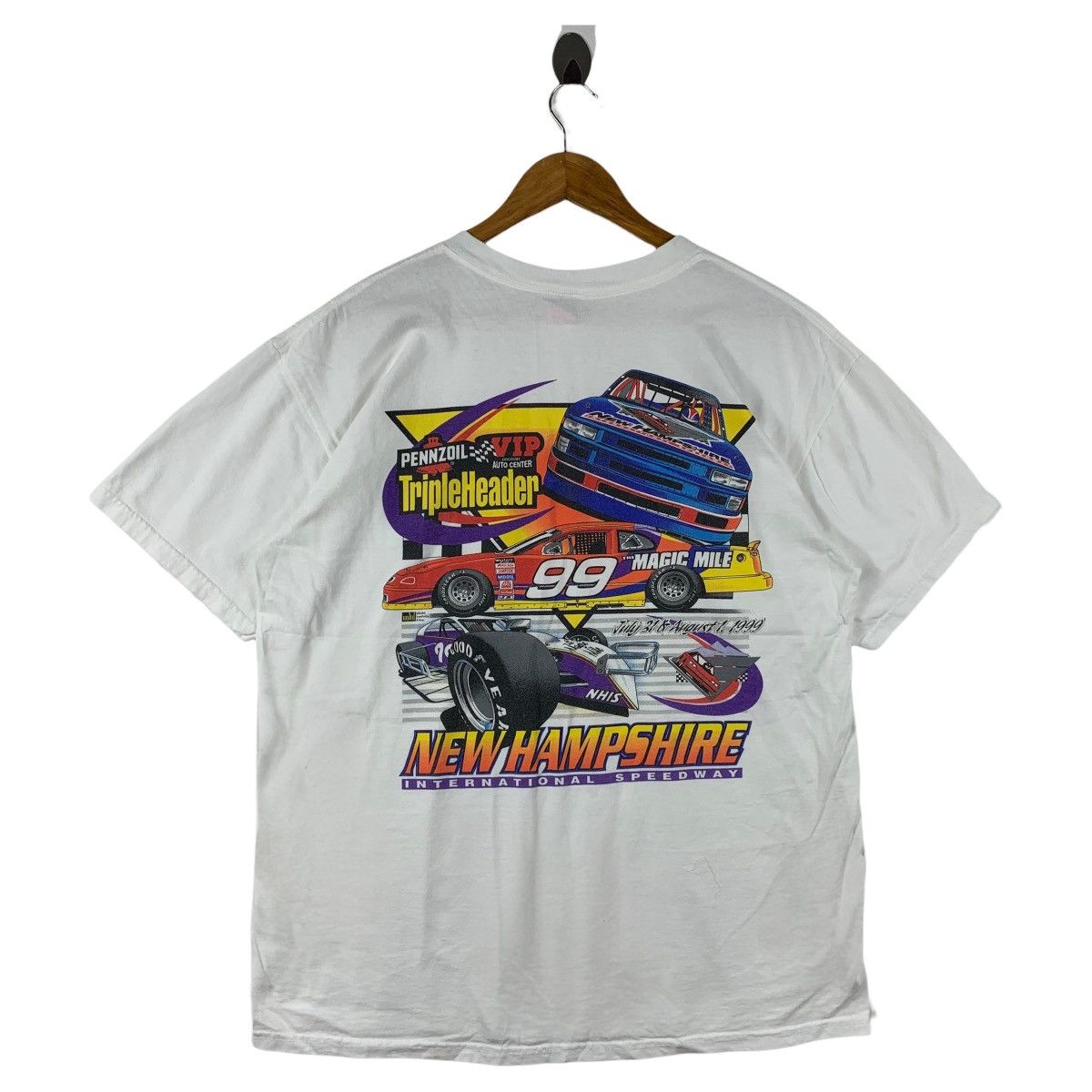 Vintage Vintage NASCARS pennzoil big print tee Size US XL / EU 56 / 4 - 1 Thumbnail
