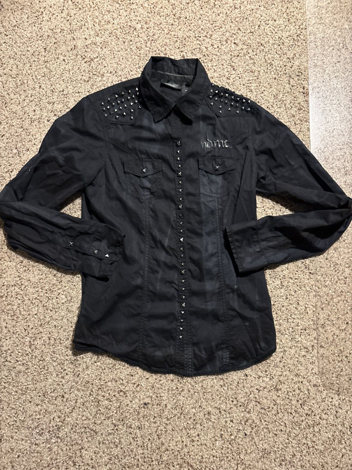 Harley Davidson Studded HD Button Up Size US XS / EU 42 / 0 - 1 Thumbnail