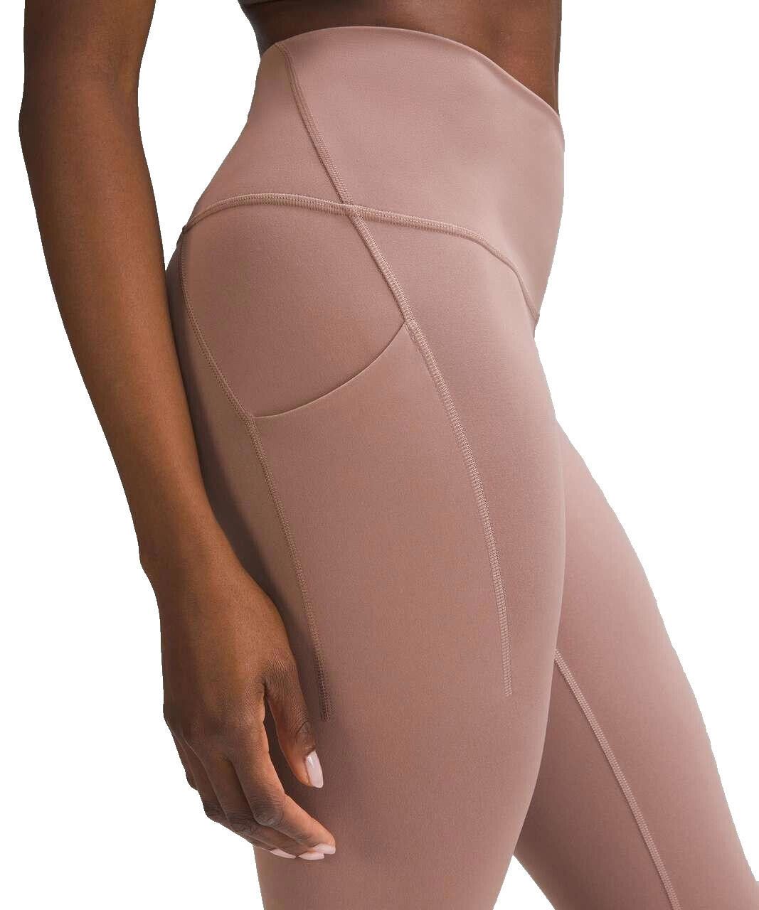 Designer Lululemon Women 4 Pink Brown Wunder Train High-Rise Legging Size 27" / US 4 / IT 40 - 3 Thumbnail
