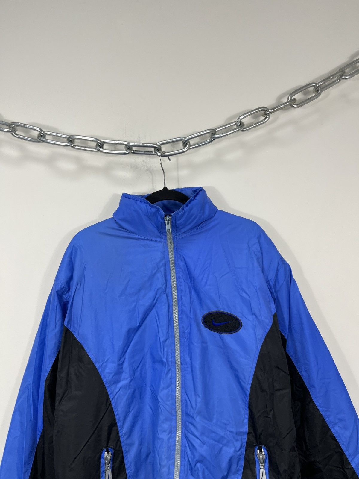 Nike Vintage Nike Big Swoosh Y2K 90s Retro Hype Jacket Size US L / EU 52-54 / 3 - 8 Thumbnail