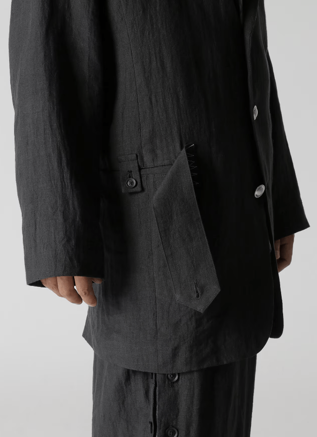 Yohji Yamamoto Yohji Yamamoto Pour Homme LINEN SHOULDER EPAULET ZIGZAG JKT Size US M / EU 48-50 / 2 - 12 Thumbnail