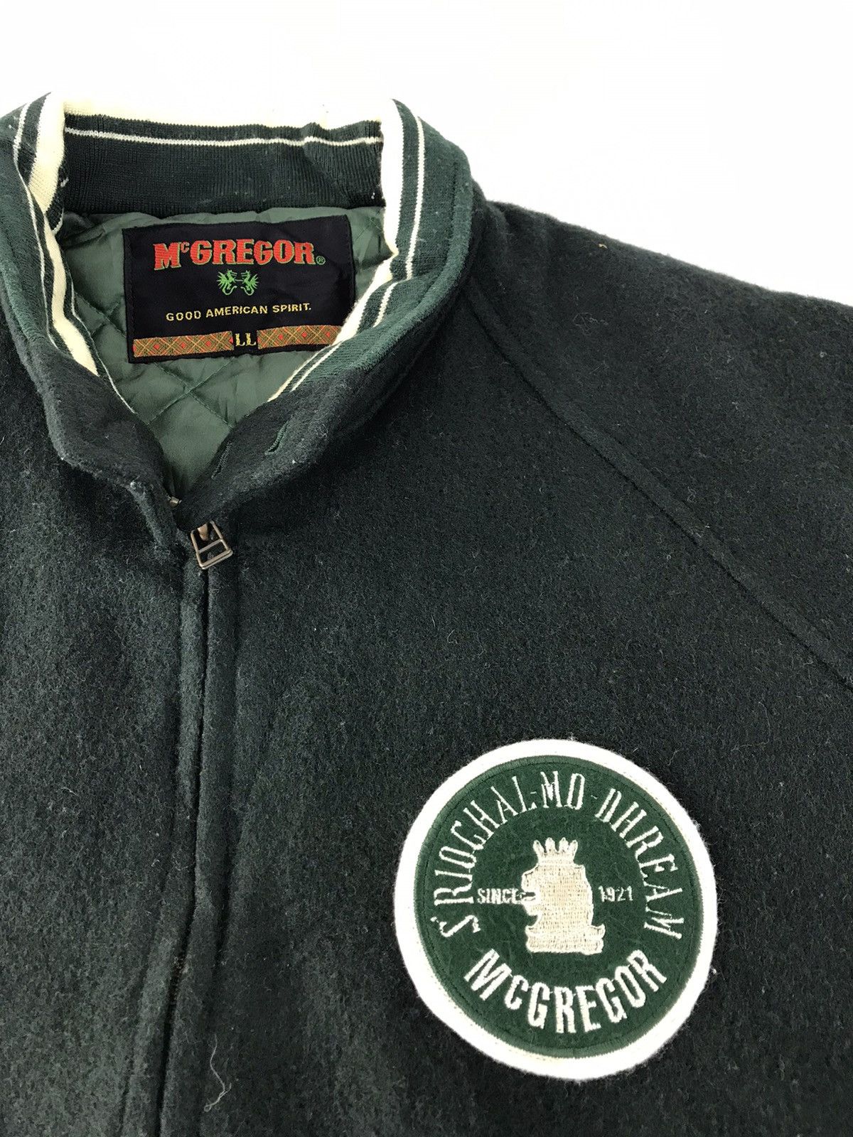 McGregor McGregor Varsity Jacket Wool Sleeve Quilted Padded Inner Size US L / EU 52-54 / 3 - 3 Thumbnail