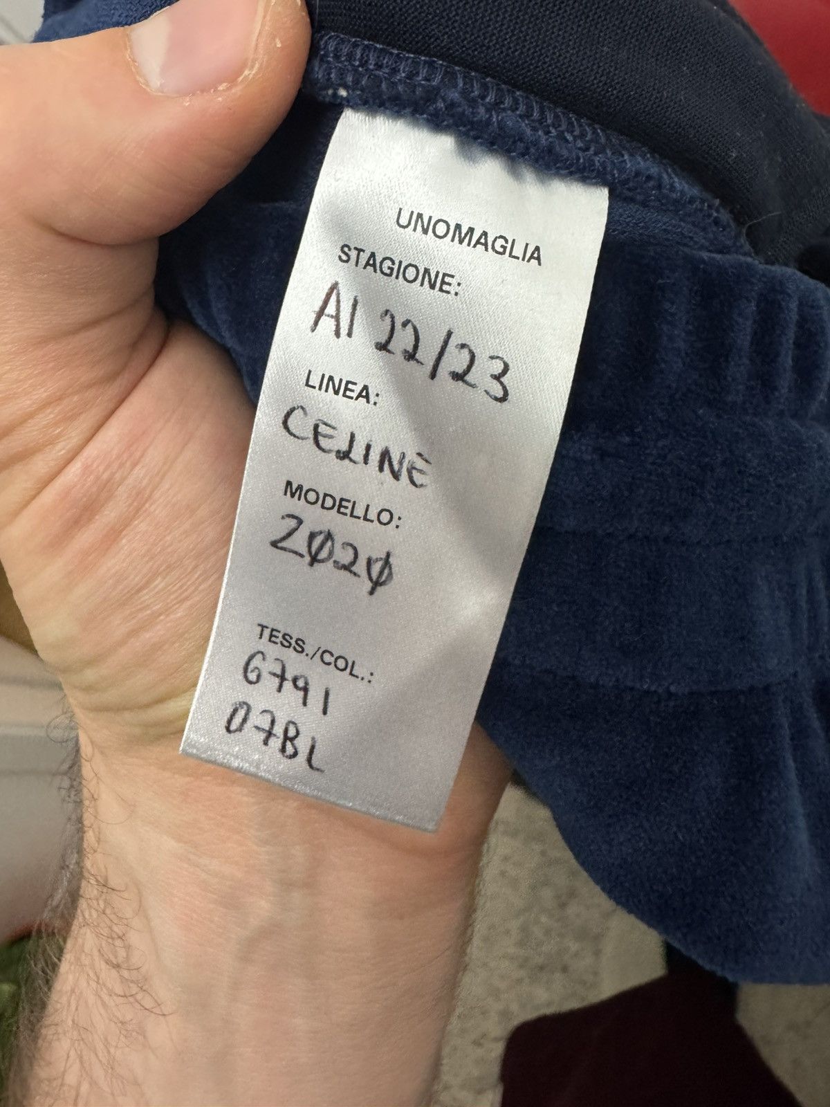 Celine Celine Velour Track Pants Hedi Slimane Triomphe Logo Sample Size US 31 - 9 Thumbnail