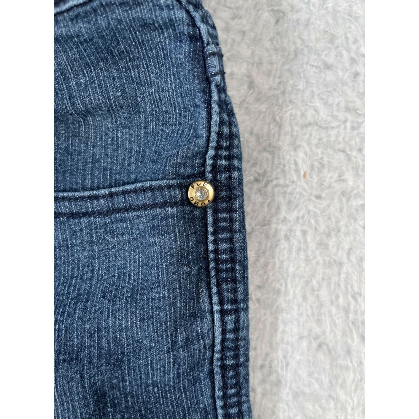 Fubu VINTAGE FUBU Jeans Capri Womens 14 Blue Denim 90s Floral Embroidered Embellished Capris Jeans Womens Size 14 Blue Size 36" / US 14 / IT 50 - 7 Thumbnail