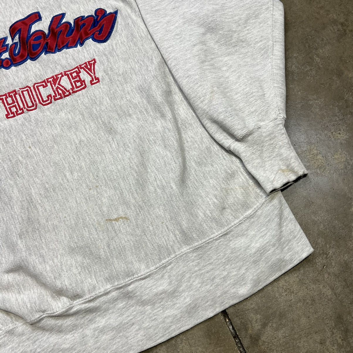 Champion × Vintage Vintage 90s Champion Reverse Weave Sweatshirt St John’s Size US XL / EU 56 / 4 - 4 Thumbnail