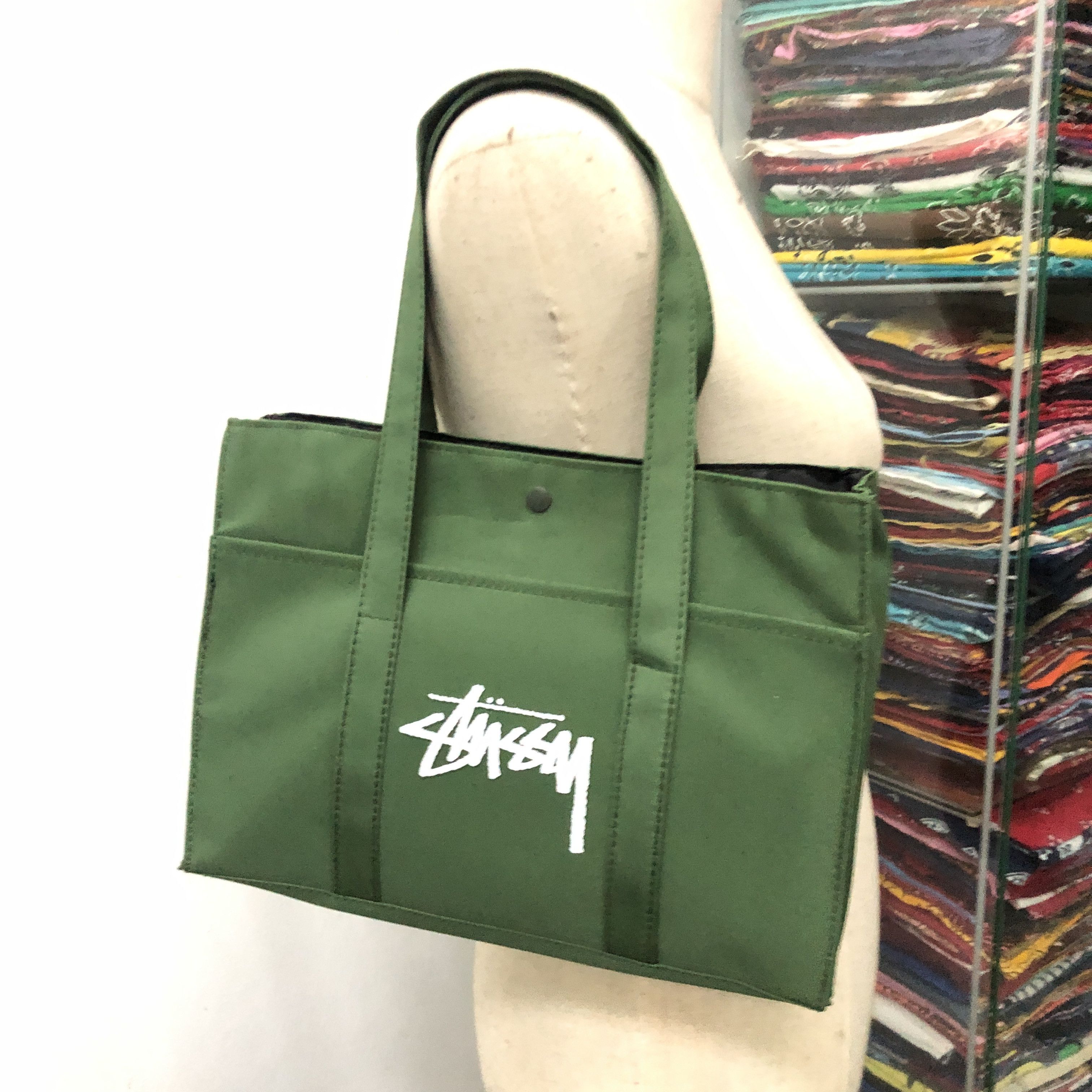 Stussy Stussy Military Colour Tote Bag Stussy Magazine Green Size ONE SIZE - 5 Thumbnail