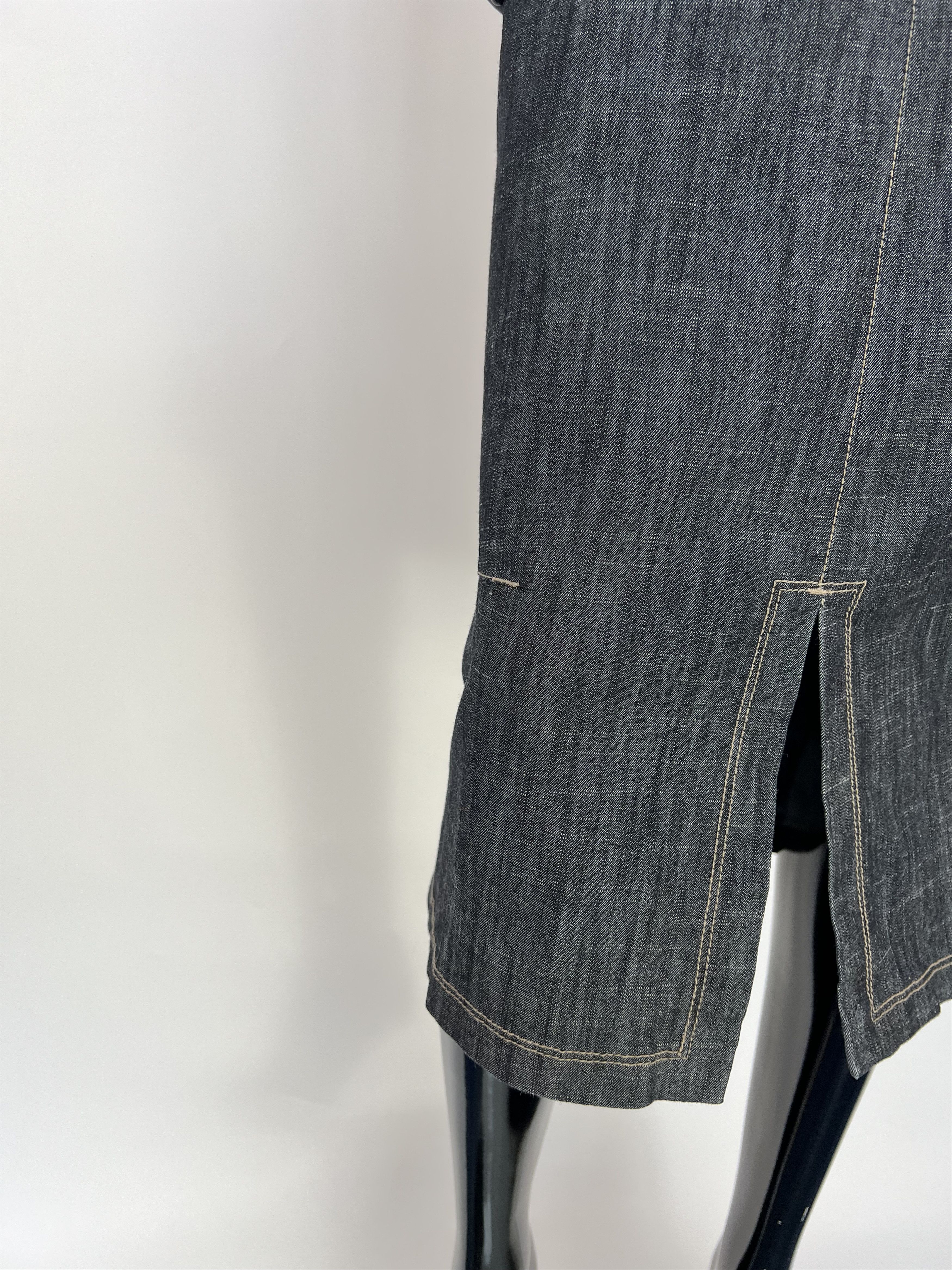 Marithe + Francois Girbaud Marithe Francois Girbaud Rare Denim Midi Skirt Sz IT42 US27 Size 28" / US 6 / IT 42 - 5 Thumbnail