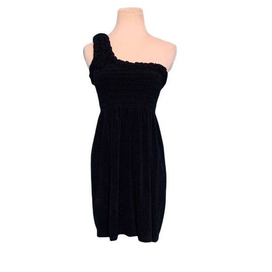 Juicy Couture Juicy Couture black smocked one shoulder dress size small Size S / US 4 / IT 40 - 8 Thumbnail