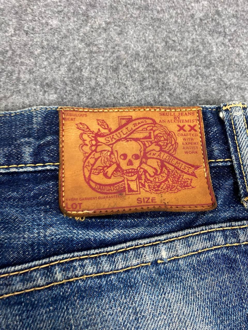 Skull Jeans by an Alchemist vintage skull jeans by alchemist selvedge distressed denim Size US 30 / EU 46 - 18 Thumbnail