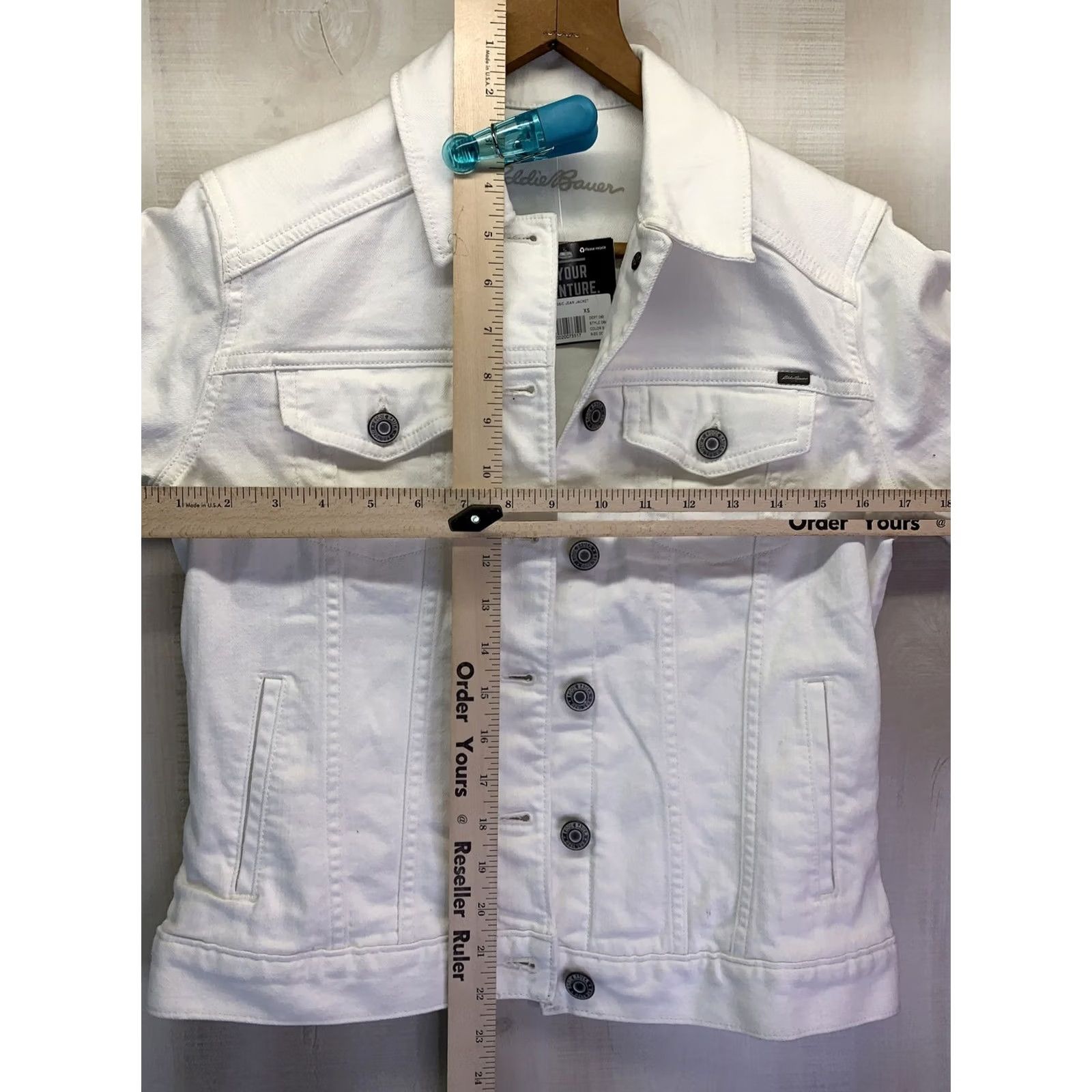 Eddie Bauer VINTAGE Eddie Bauer Women’s XS Classic White Jean Jacket NWT-3960 Size 26" / US 2 / IT 38 - 2 Thumbnail