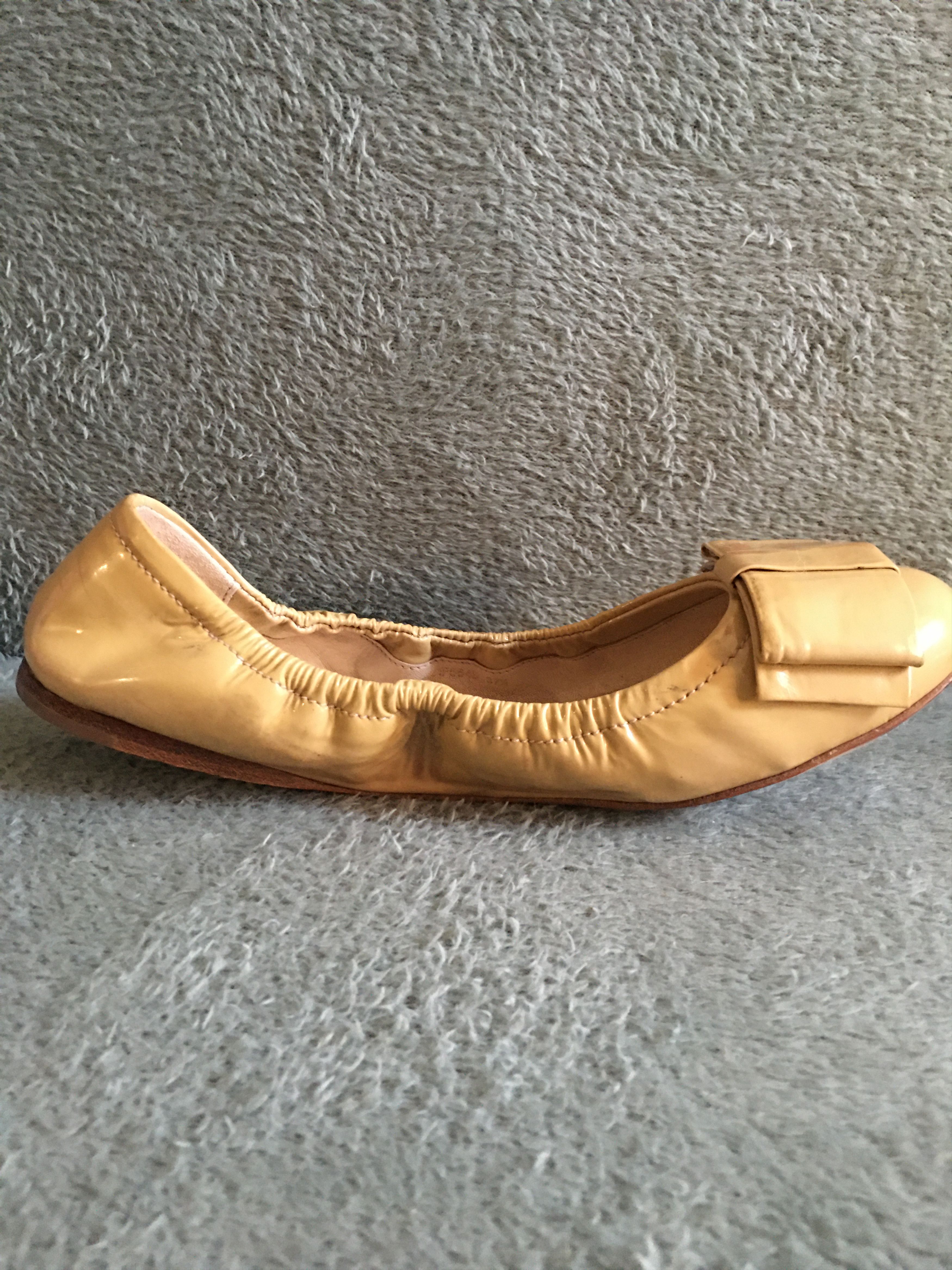 Prada × Vintage PRADA Beige Patent Leather Balets Flats Pumps EU37.5 Size US 7.5 / IT 37.5 - 4 Thumbnail