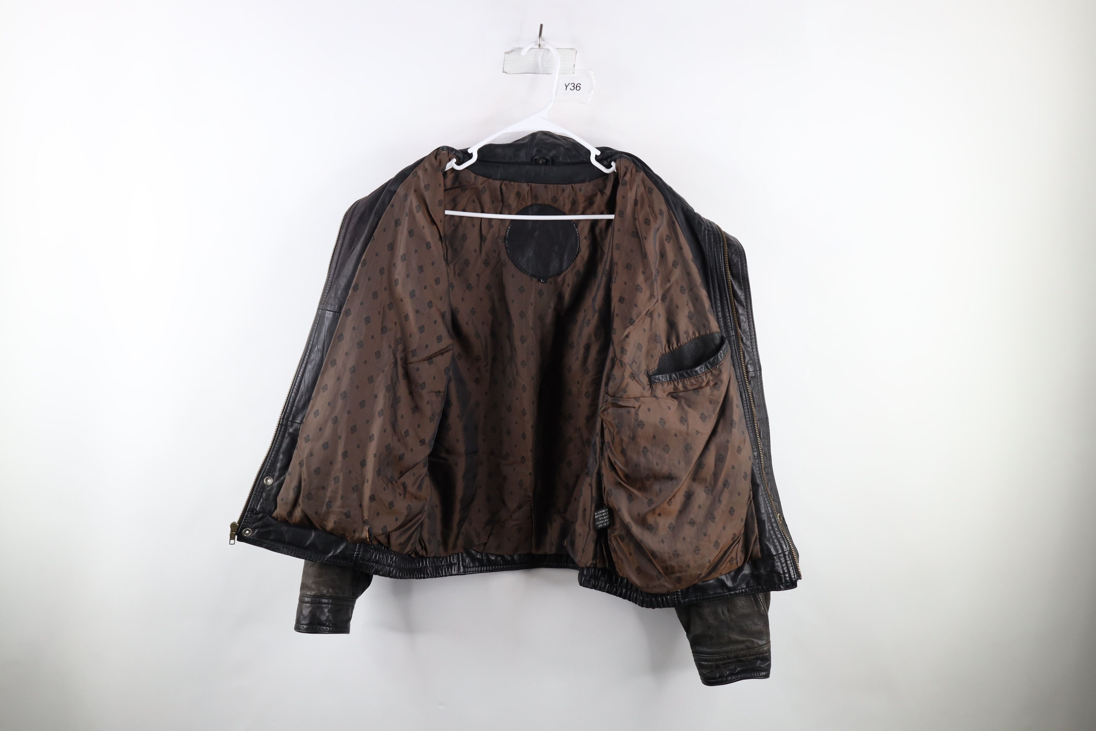 Vintage Vintage 90s Streetwear Hooded Leather Bomber Jacket Black Size US L / EU 52-54 / 3 - 13 Thumbnail