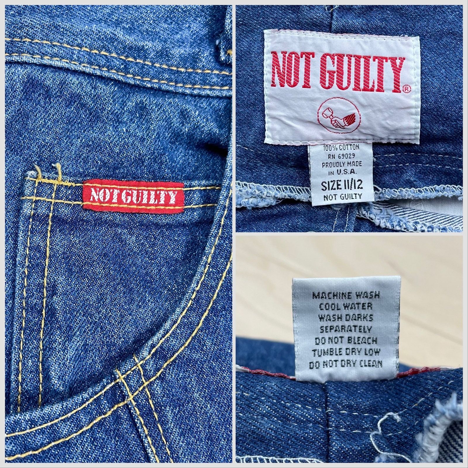 Vintage Vintage 1980s High Waist Mini Denim Jean Miniskirt Size 32" / US 10 / IT 46 - 5 Thumbnail