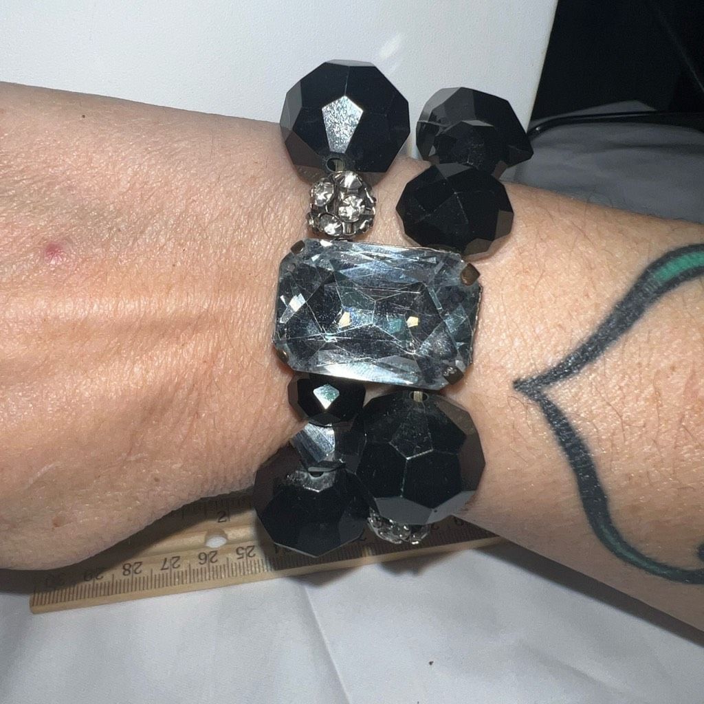 Vintage Vintage Stretch Chunky Acrylic Beaded Bracelet Size ONE SIZE - 6 Thumbnail