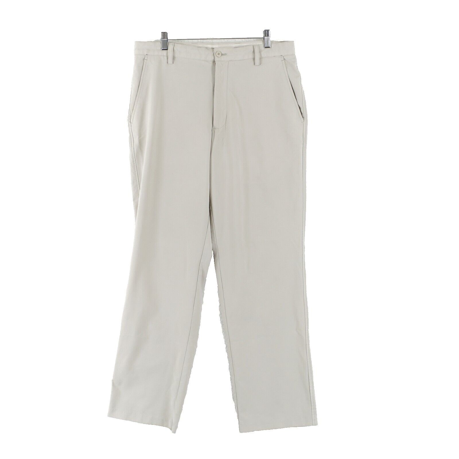 Footjoy Footjoy Gray Cream GOlf Mid Rise Flat Front Polyester Spande Size US 34 / EU 50 - 1 Thumbnail