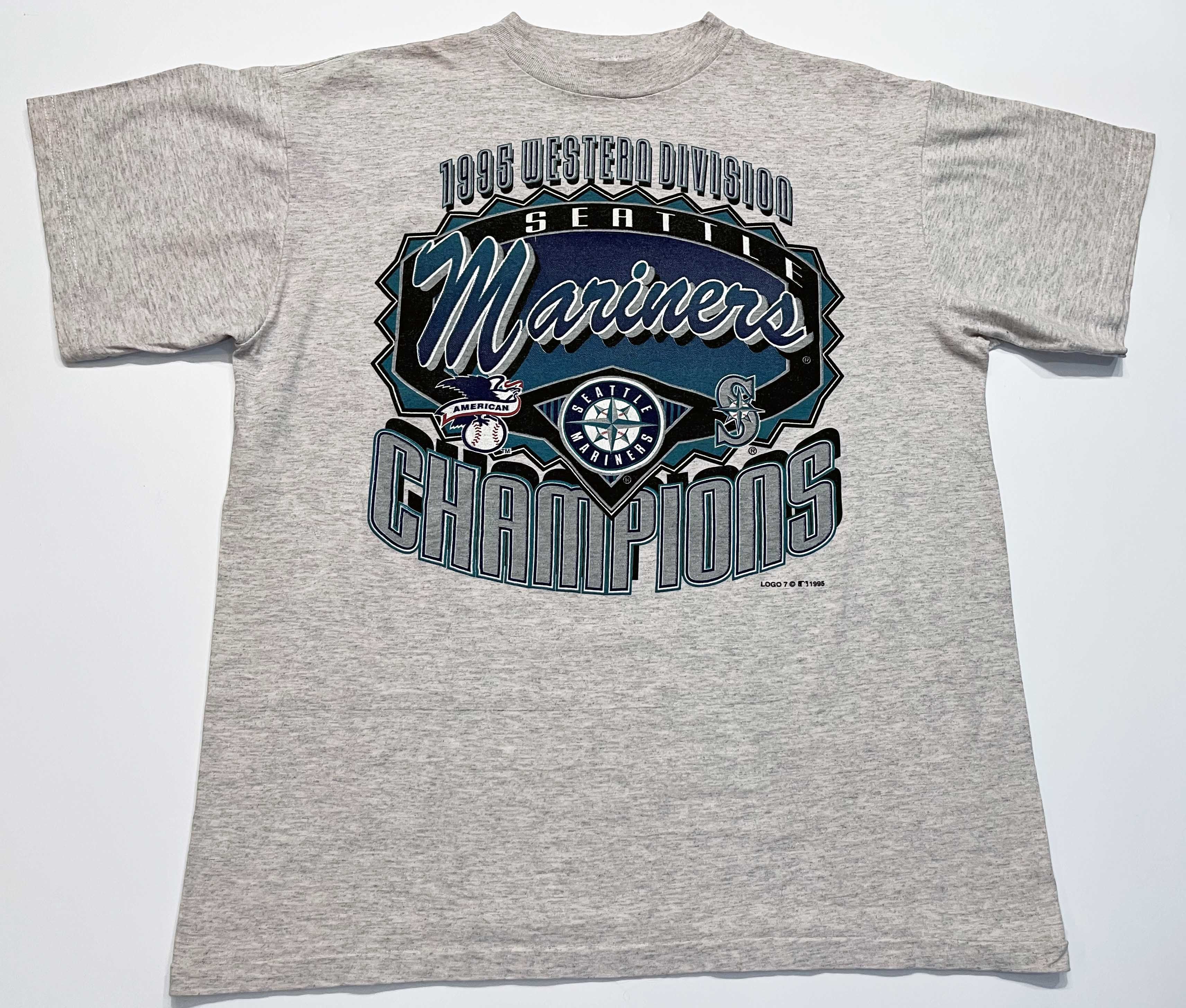 Logo 7 Vintage Logo 7 MLB 1995 Seattle Mariners Baseball T-Shirt Size US L / EU 52-54 / 3 - 1 Thumbnail